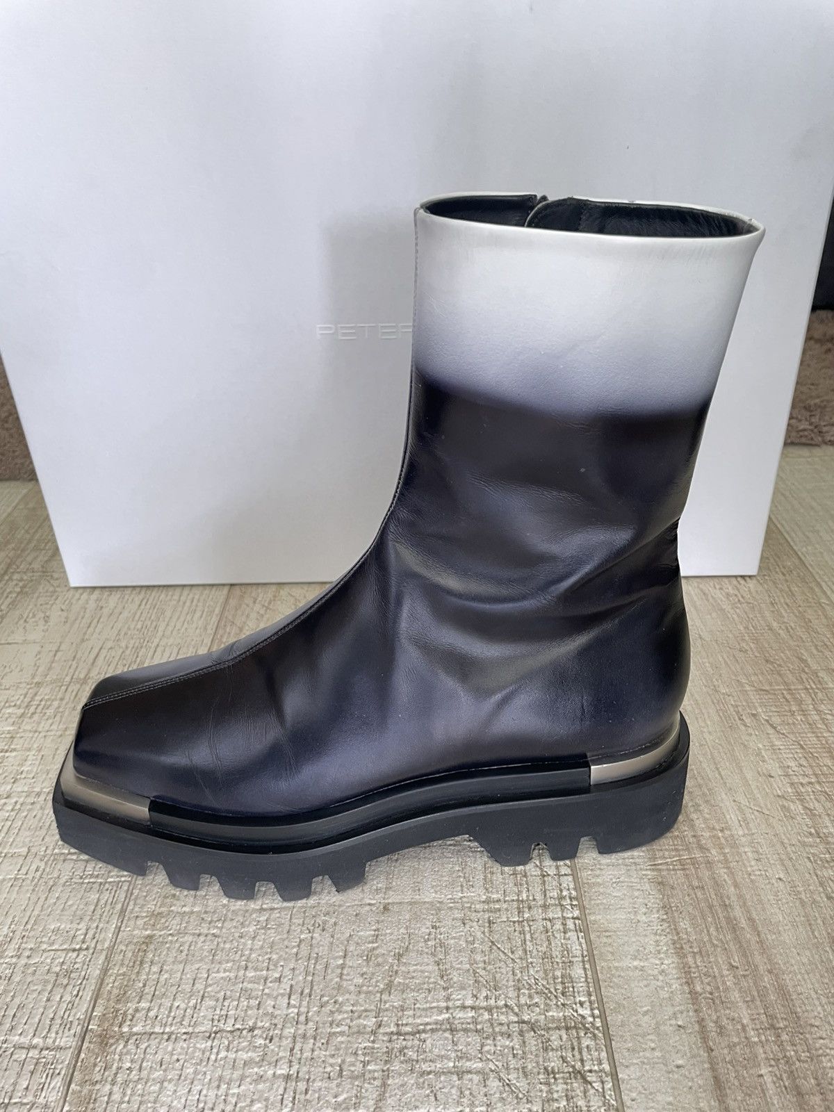 Metal Tip Peterdo Boots Peter Do Metal Tip Studded Combat Boots