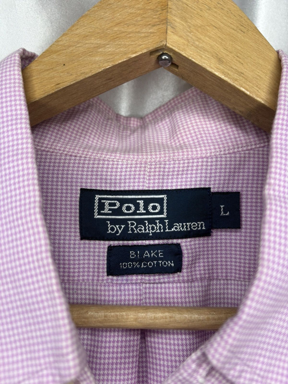 Polo Ralph Lauren × Ralph Lauren × Vintage Vintage pink Ralph Lauren cotton checkered shirt button up Size US L / EU 52-54 / 3 - 3 Thumbnail