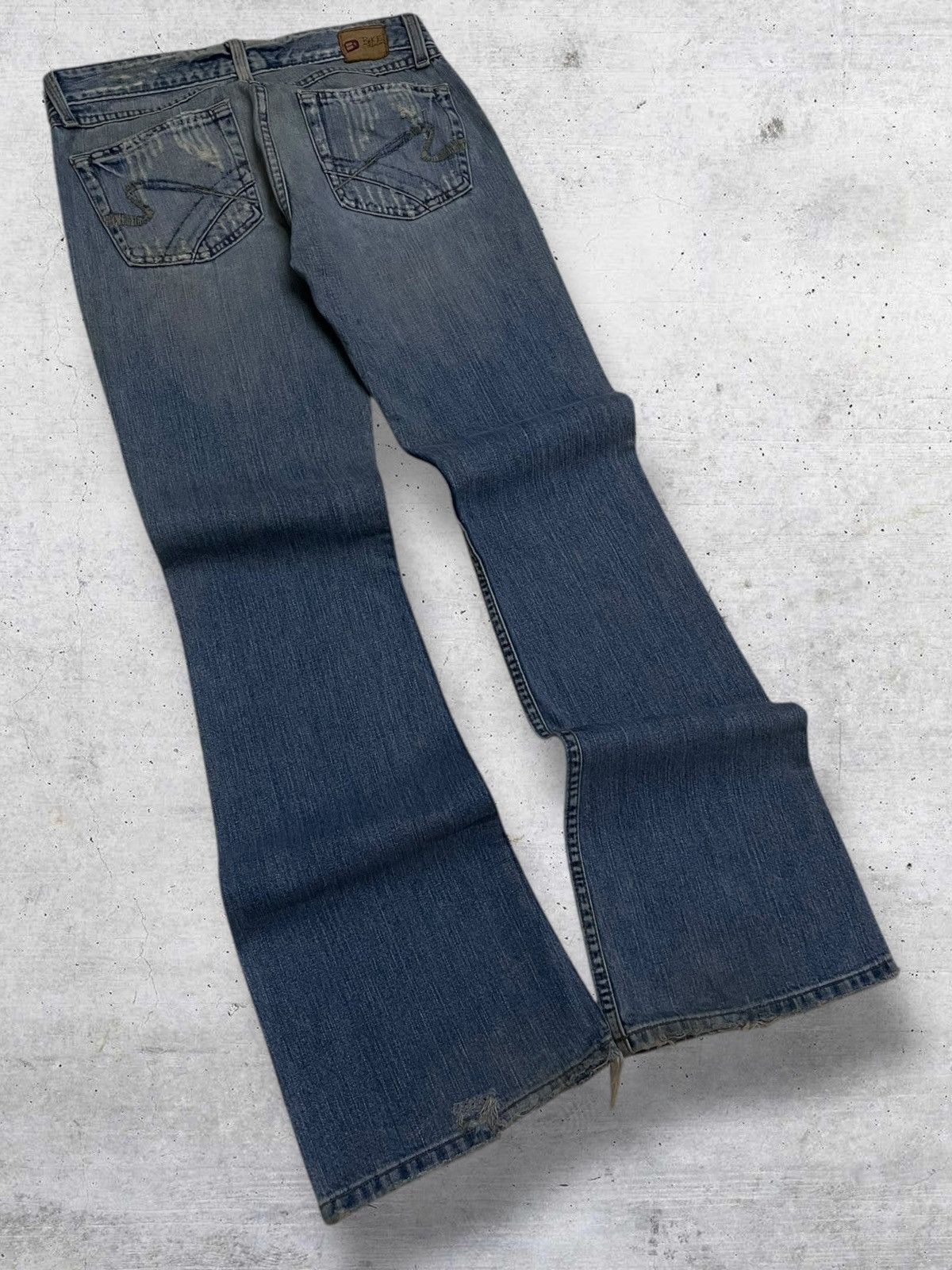 If Six Was Nine VINTAGE BIKE DENIM JAPAN DESIGNER DISTRESSED BLUE WASHED MUD Size US 29 - 8 Thumbnail
