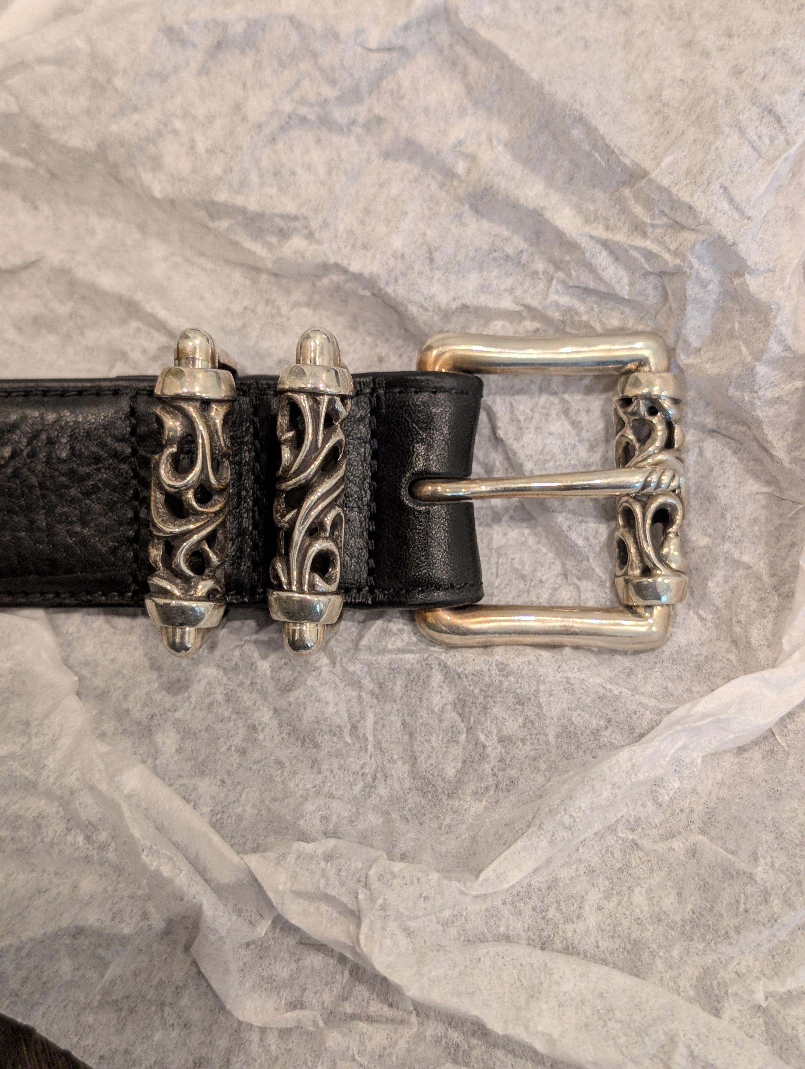 Chrome Hearts CH Roller Belt Classic 1.5" Belt Roller Buckle Chrome Hearts Size 34 - 4 Thumbnail