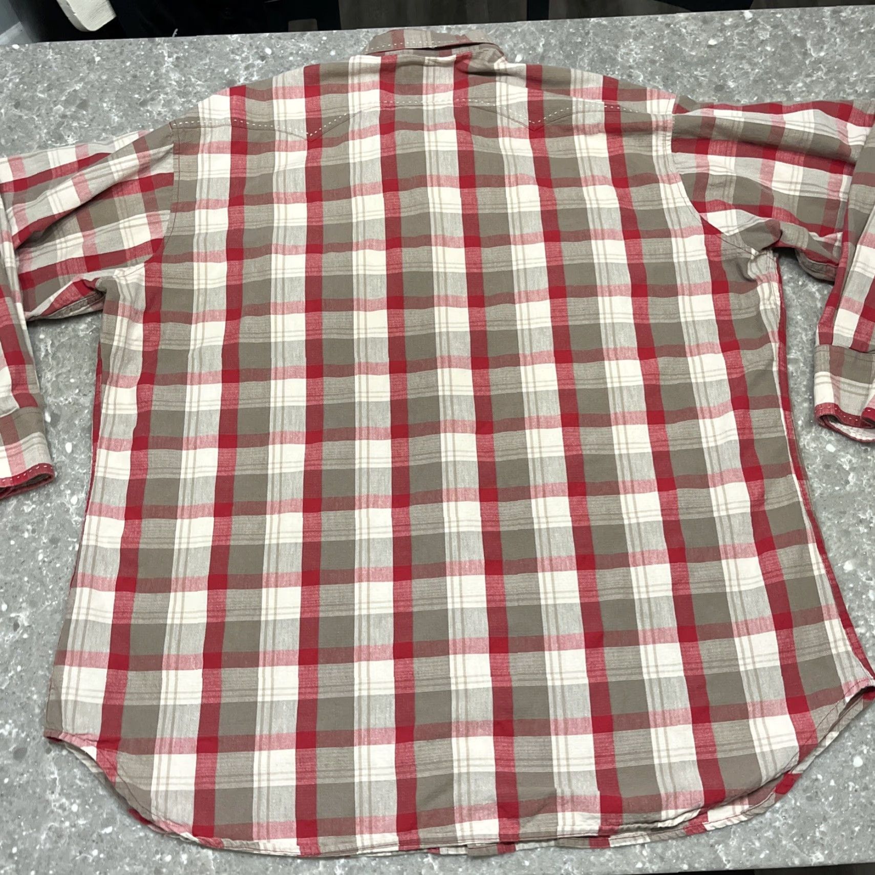 Vintage VINTAGE B & D By Panhandle Slim Rockabilly Shirt Red Western Plaid Diamond Snap Mens 2XL Size US XXL / EU 58 / 5 - 6 Thumbnail