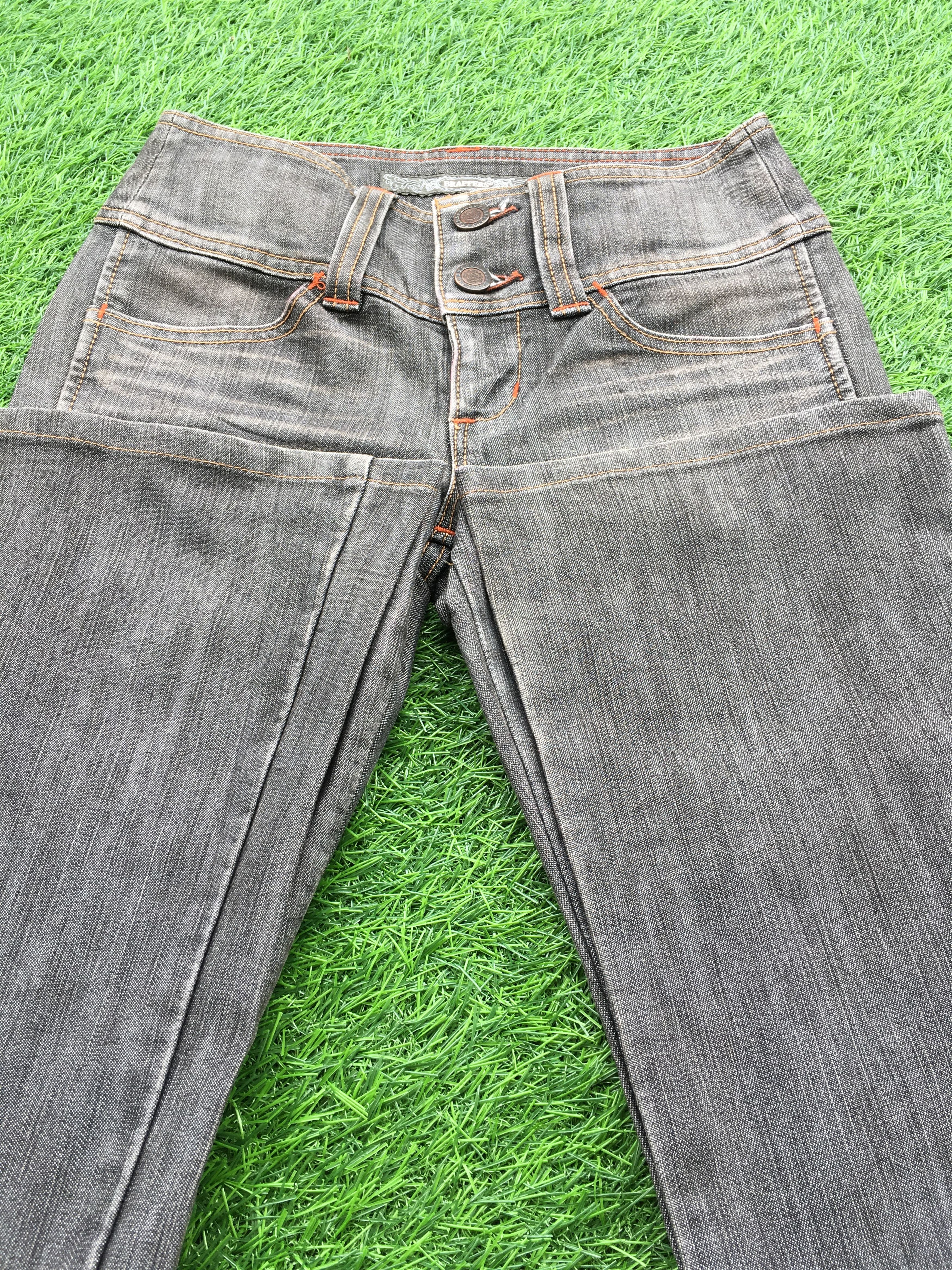 Japanese Brand Y2K Low Rise Flare Jeans D-1033 Size 22" - 6 Thumbnail