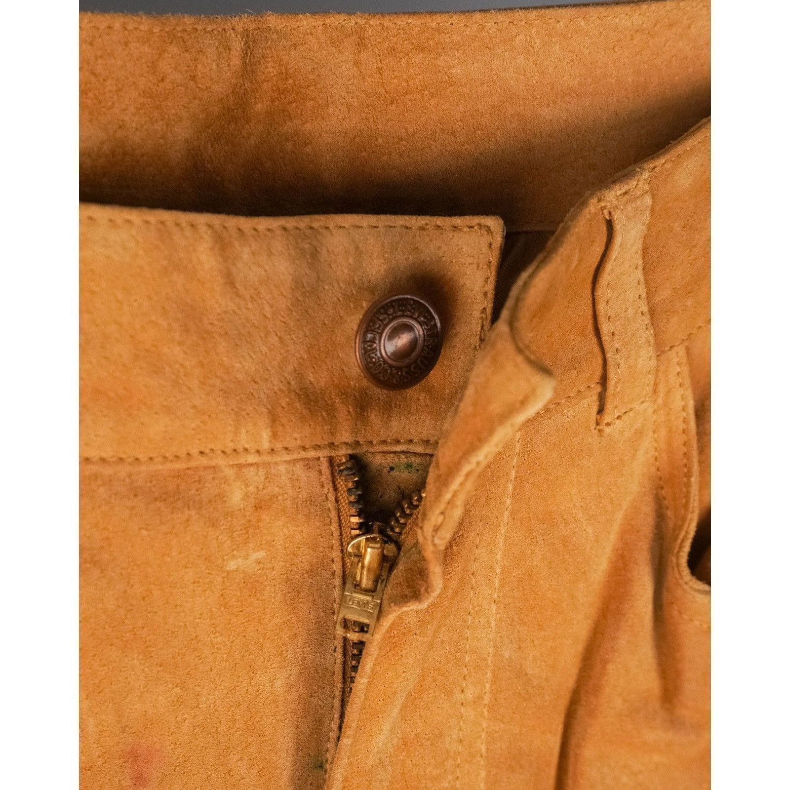 Levi's × Vintage Vintage 90’s levis brown suede leather pants Size US 28 / EU 44 - 7 Thumbnail