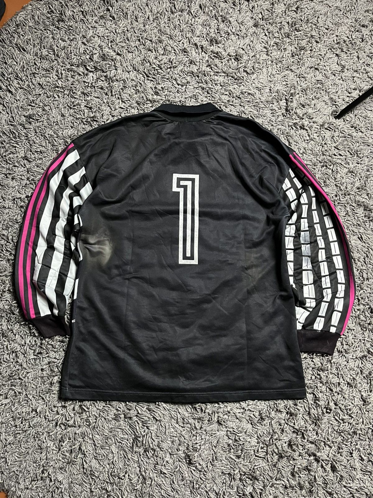 Adidas Vintage 90s Adidas Goalkeeper Jersey Taifun Germany 1990 #1 Size US XL / EU 56 / 4 - 13 Thumbnail