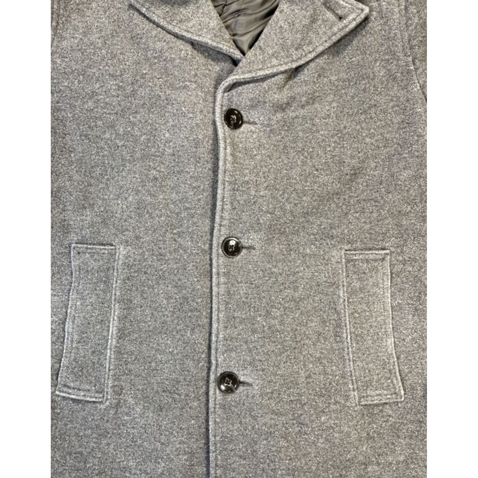 Banana Republic Banana Republic Peacoat Overcoat Wool Cashmere Blend Gray 3 Button Sz M Medium Jacket Winter Casual Mens Unisex Size M / US 6-8 / IT 42-44 - 7 Thumbnail