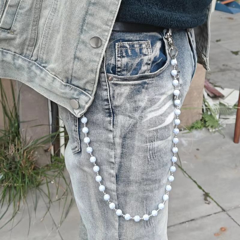 Jewelry Retro Marble Accessories Hip Rock y2k Pants Chain Size ONE SIZE - 1 Thumbnail
