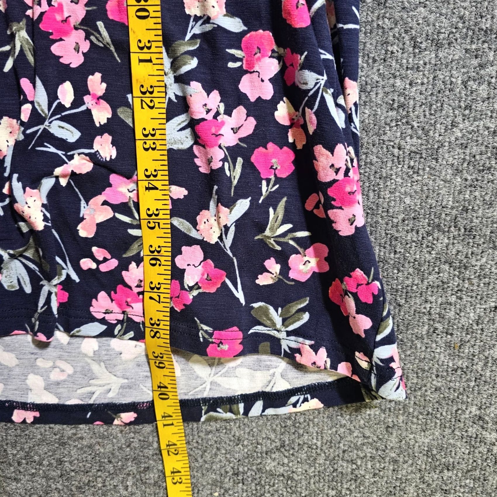 Vintage Joules Dress Womens 16 Blue Pink Floral 3/4 Sleeve A-Line Casual Career Knit V-Neck Vintage: No Size XXL / US 16-18 / IT 52-54 - 6 Thumbnail