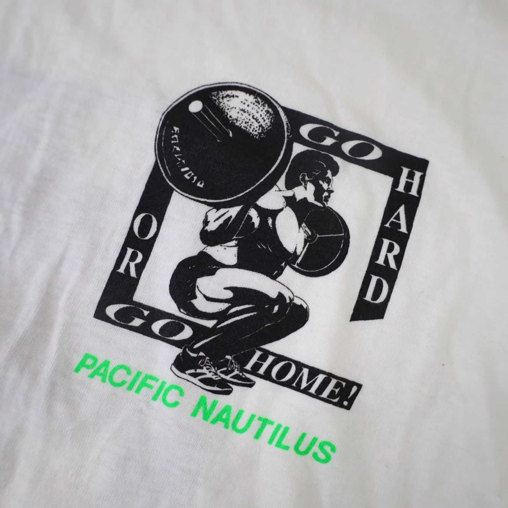 Vintage VINTAGE 90s Go Hard or Go Home Graphic Body Building T Shirt Mens 2XL White Size US XXL / EU 58 / 5 - 5 Thumbnail