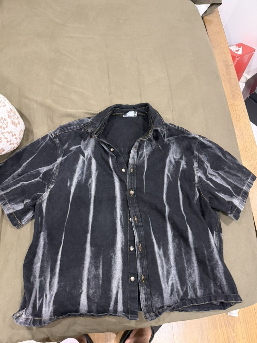 Asos boxy oversized short sleeve denim shirt Size US XL / EU 56 / 4 - 1 Thumbnail