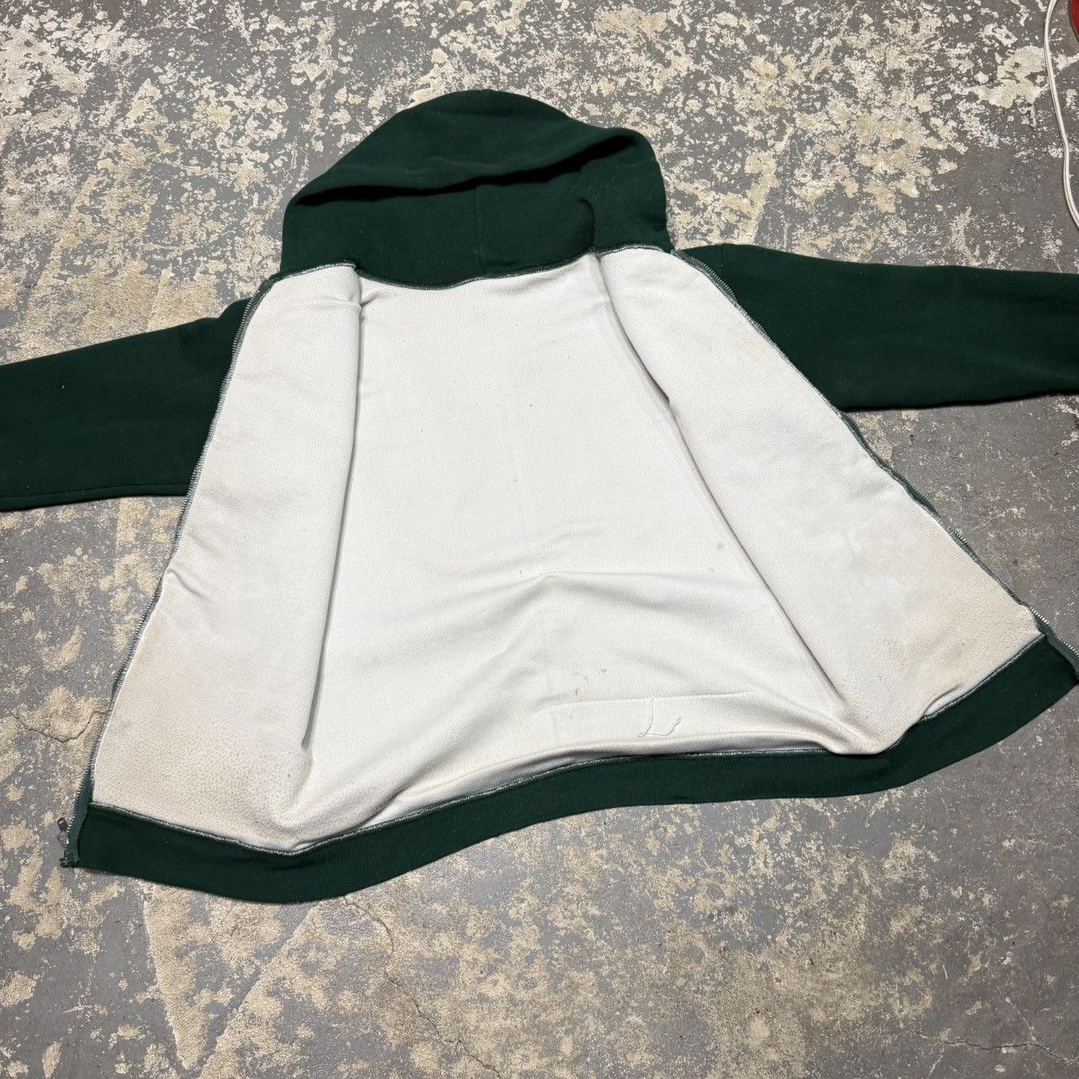 Vintage True Vintage Green Cotton Waffle Insulated Thermal Zip Hoodi Size US M / EU 48-50 / 2 - 3 Thumbnail