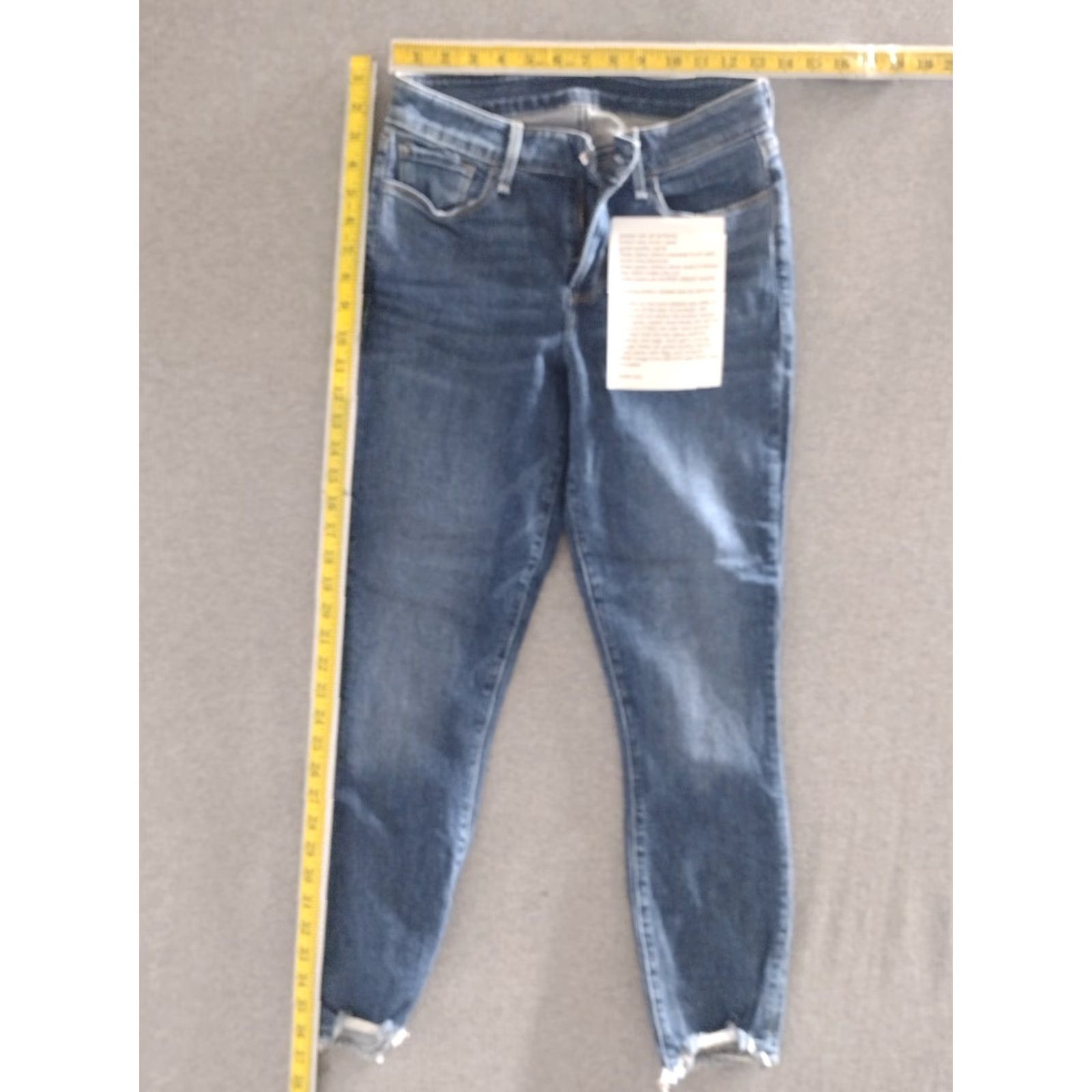 Denime Unbranded Men's Blue Denim Cropped Jeans 26x36 Regular Stretch 5-Pocket Denim Blue 90s Theme Mens Size US 26 / EU 42 - 4 Thumbnail