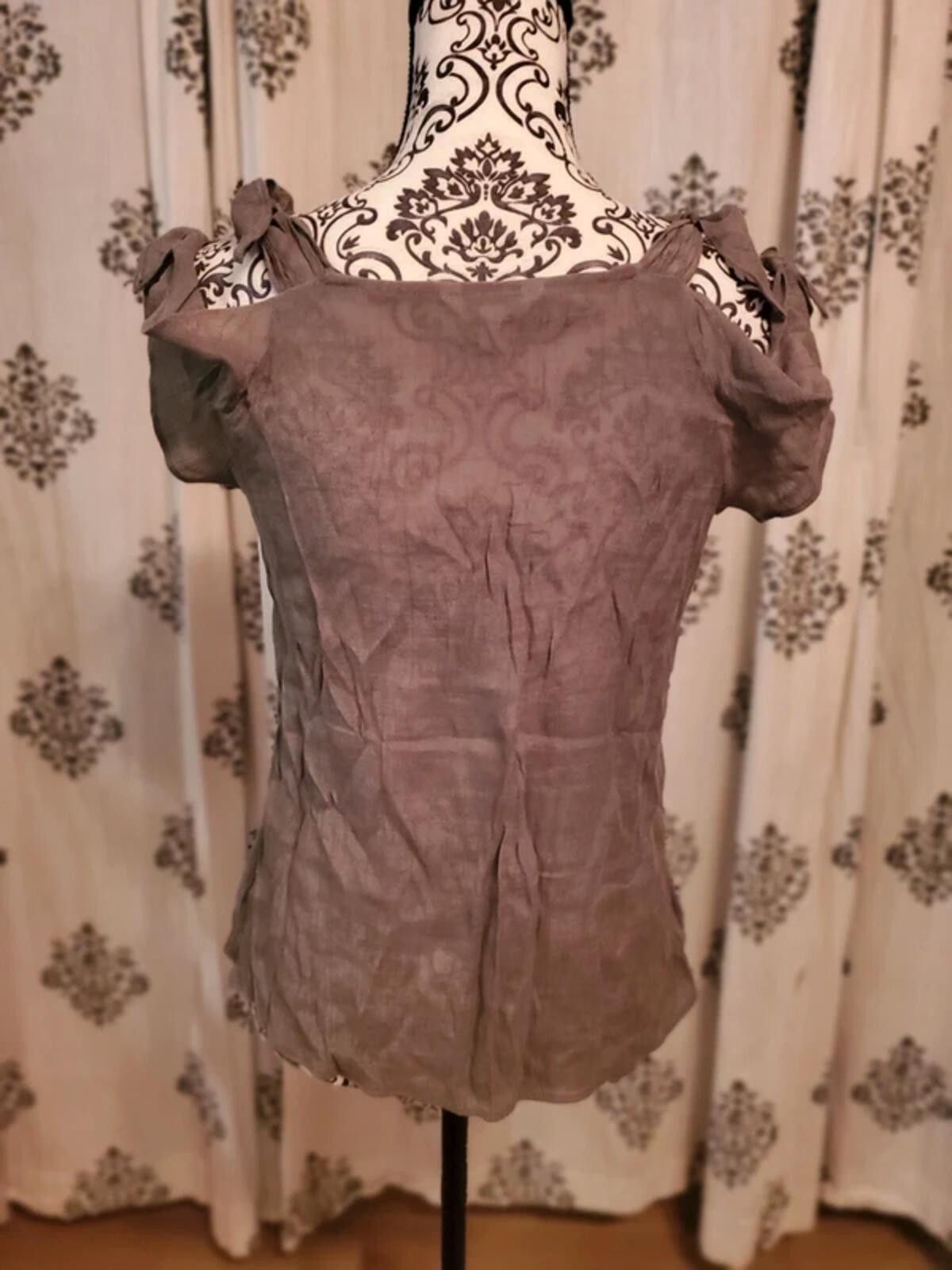 Other Candies Green Open Tie Cold Shoulder Top Size M / US 6-8 / IT 42-44 - 5 Thumbnail