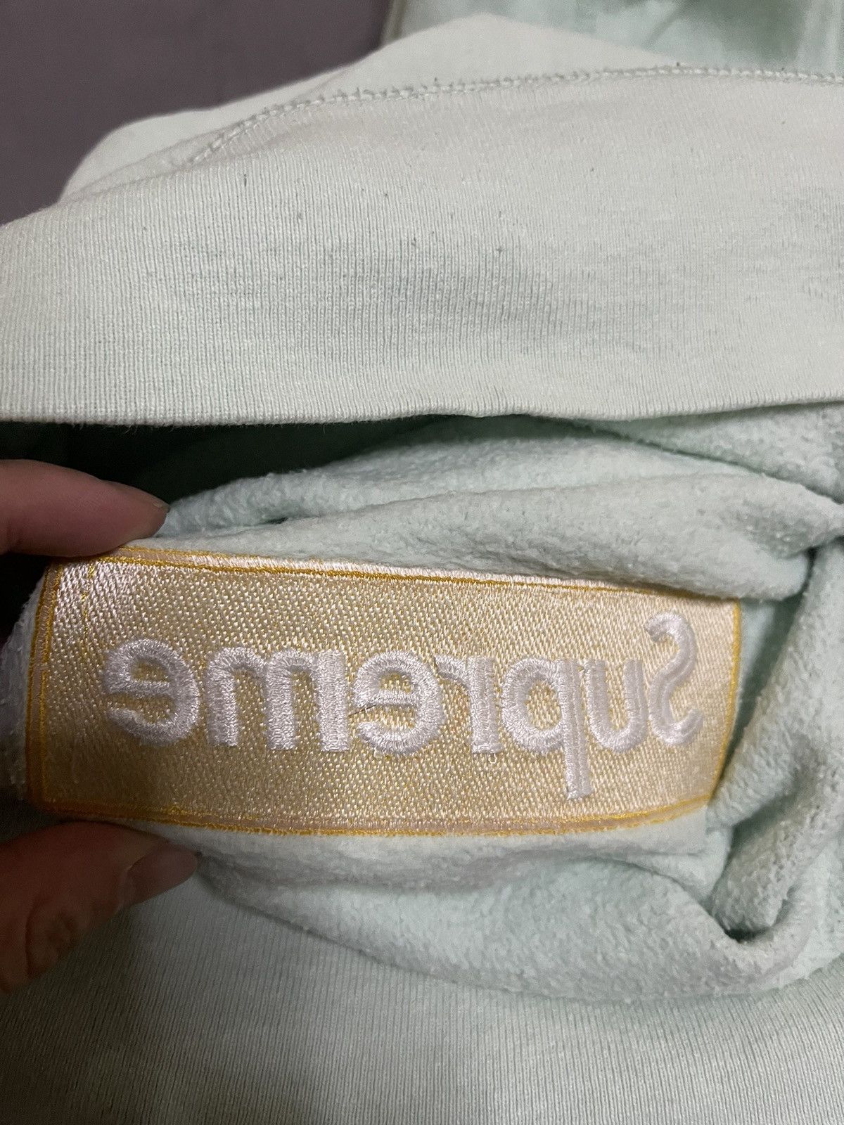 Supreme Supreme fw17 ice blue gold on blue box logo hood hoodie Size US M / EU 48-50 / 2 - 6 Thumbnail