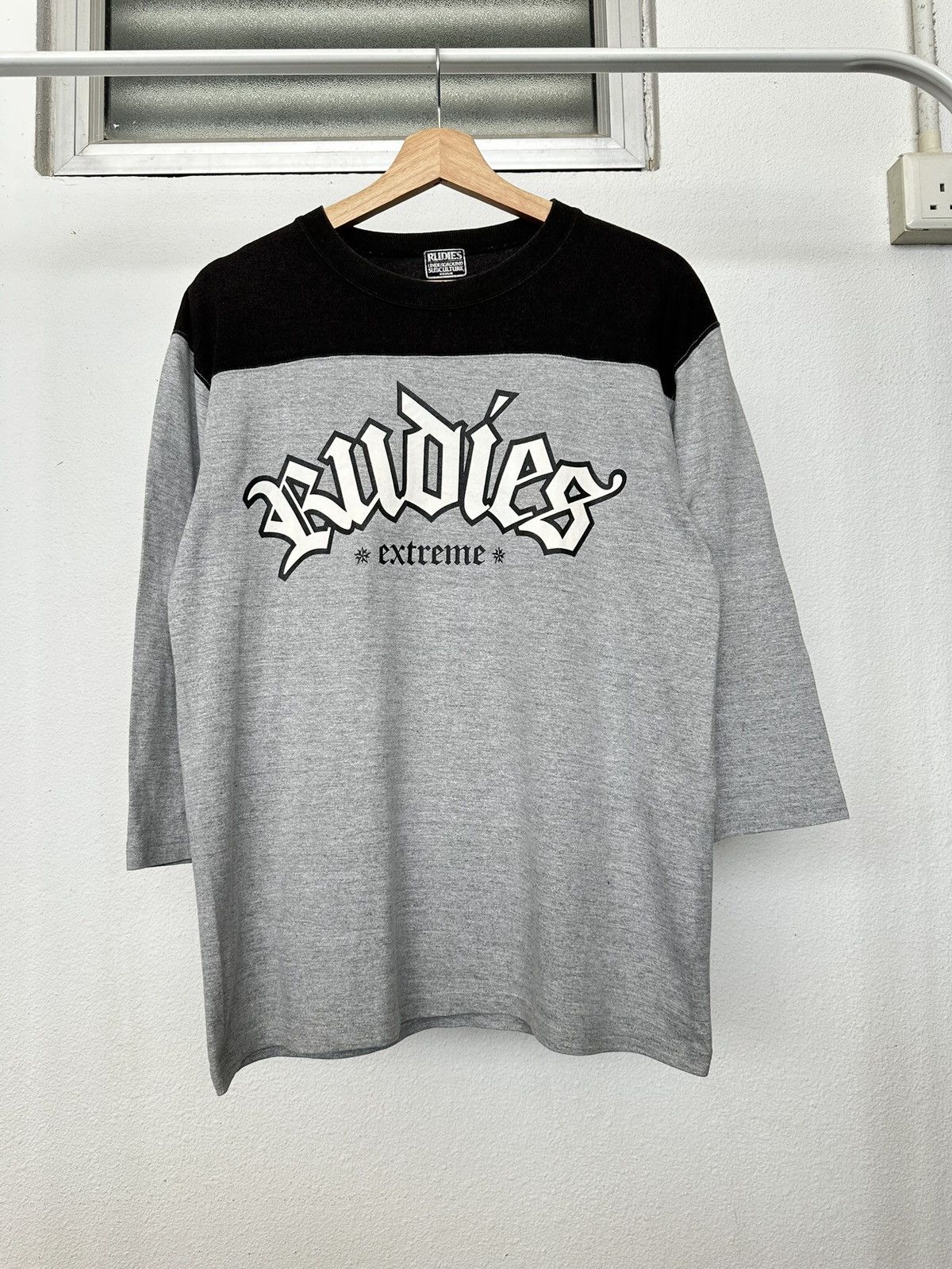 RUDE GALLERY 00's Rudies '' Extreme'' raglan style tee Size US M / EU 48-50 / 2 - 5 Thumbnail