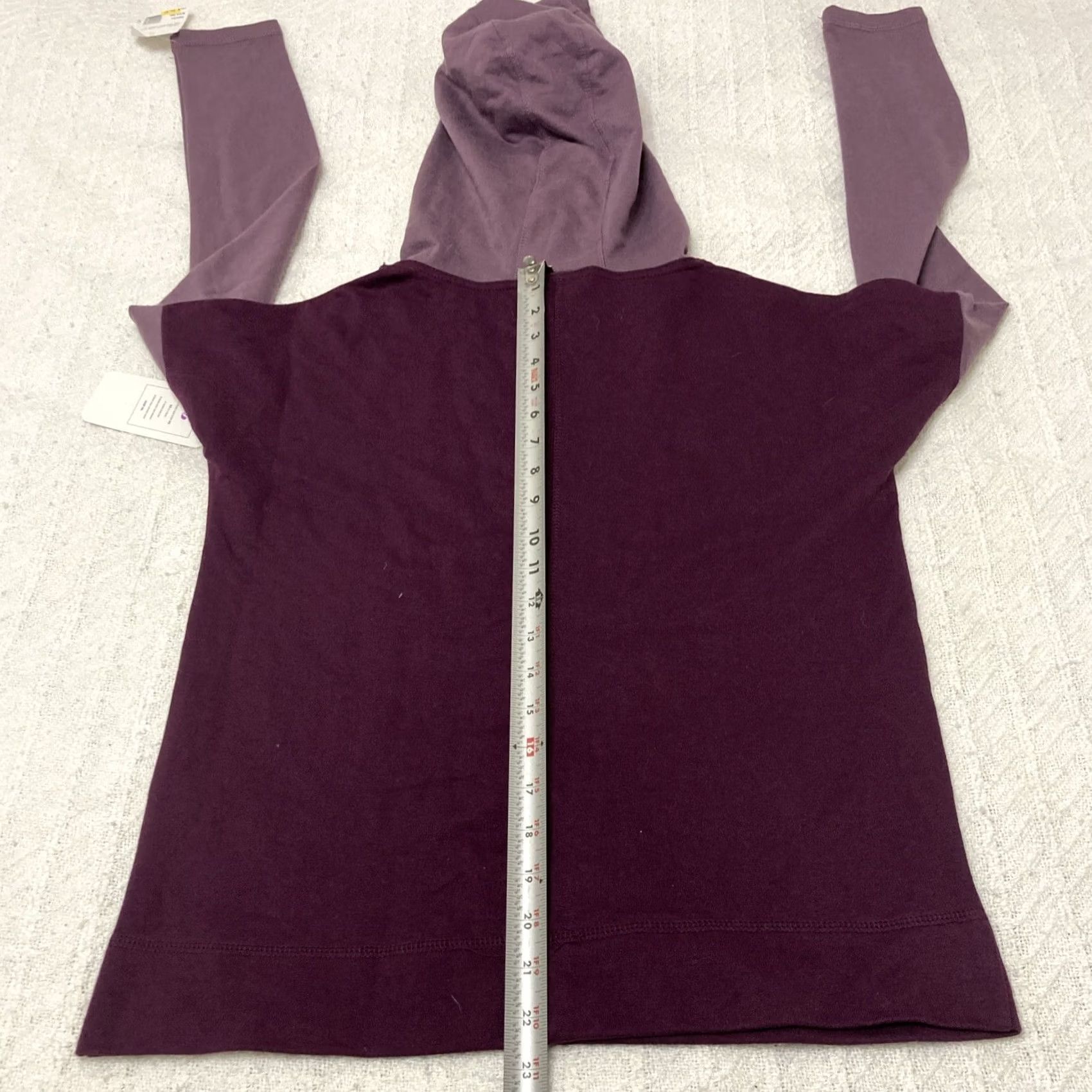 Soffe Soffe Womens JRS Pullover Hoodie Top Potent Purple MEDIUM 2 Tone French Terry Hooded Regular Casual Activewear Shirt? Size M / US 6-8 / IT 42-44 - 6 Thumbnail