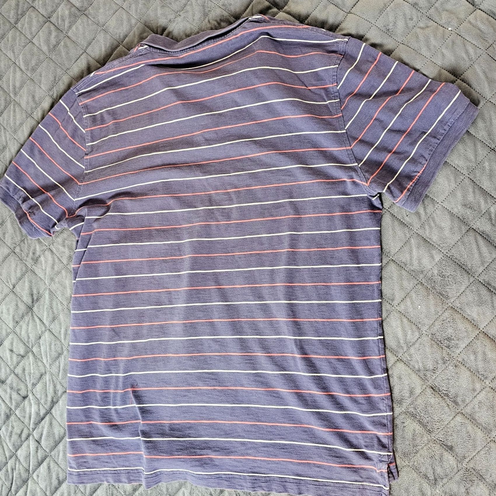 J.Crew J.CREW Polo Shirt Men's M Short Sleeve Purple Stripe Lightweight Performance Polo Shirt Core Sports Logo Embroidered Breathable Casual Golf Walking Size US M / EU 48-50 / 2 - 7 Thumbnail