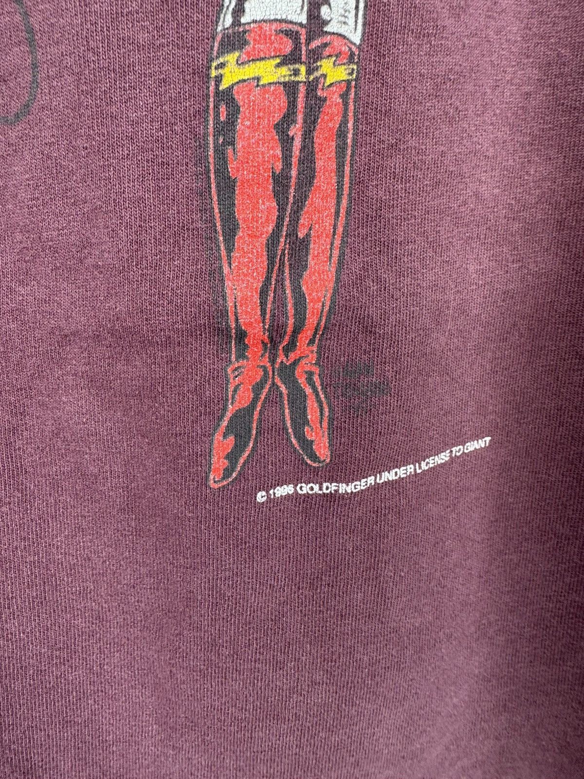 Band Tees Vintage 1996 Goldfinger Maroon Band Tour XL 90s T-Shirt Size US XL / EU 56 / 4 - 3 Thumbnail