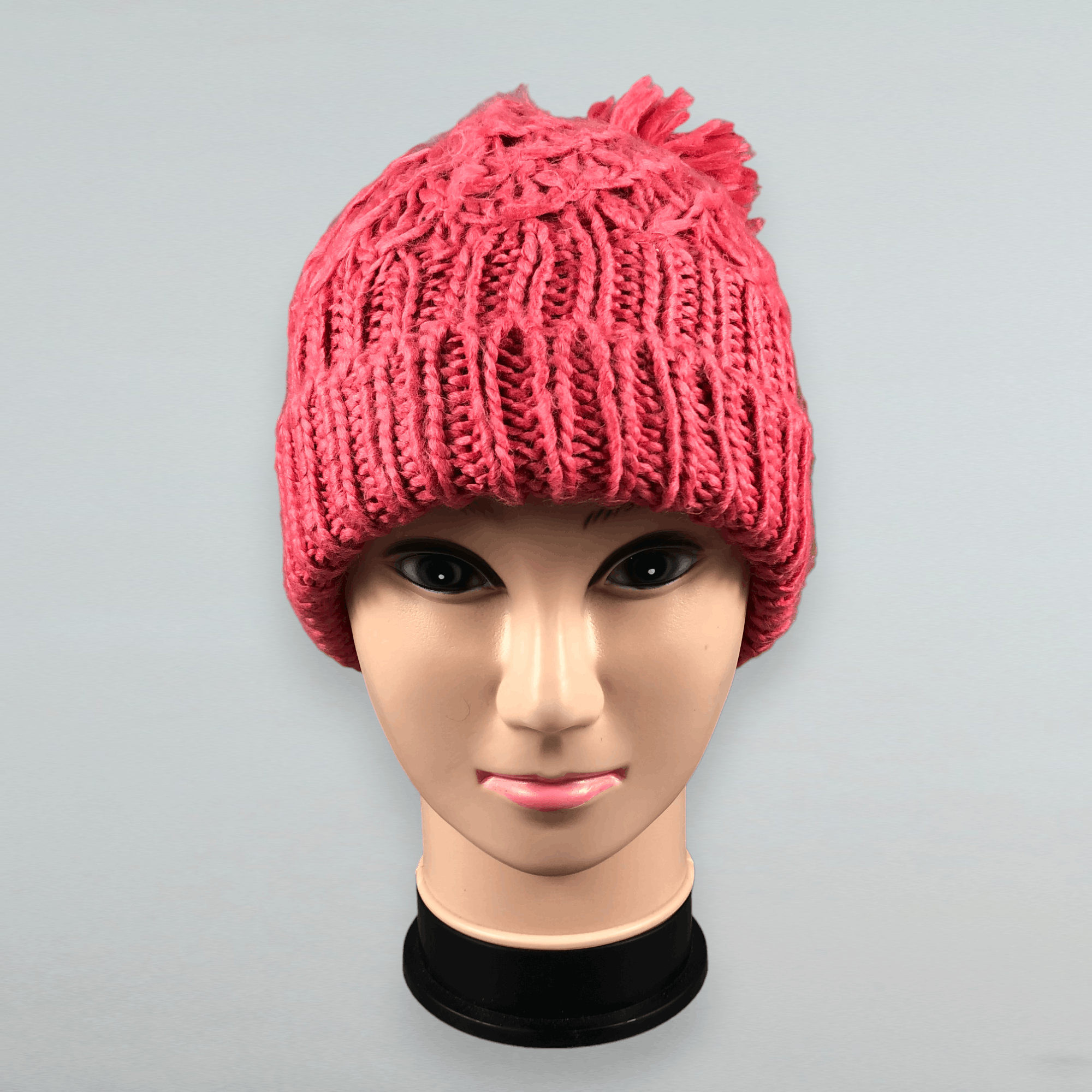 Japanese Brand Knit Crochet Beanie Hat Size ONE SIZE - 1 Thumbnail
