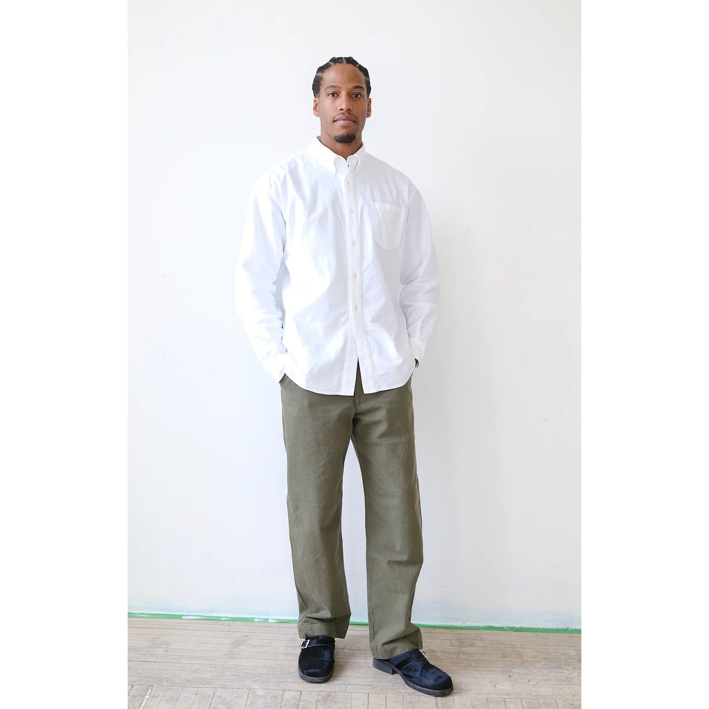 Japanese Brand FAIZ T.S. Made in Japan Men's Selvedge Oxford Shirt M NWT Size US M / EU 48-50 / 2 - 6 Thumbnail