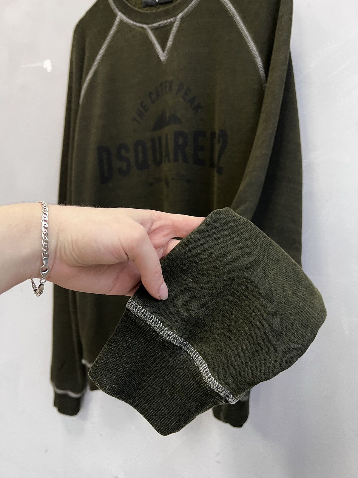 Dsquared2 Dsquared2 khaki washed sweatshirt 2000’s style big logo Size US L / EU 52-54 / 3 - 4 Thumbnail