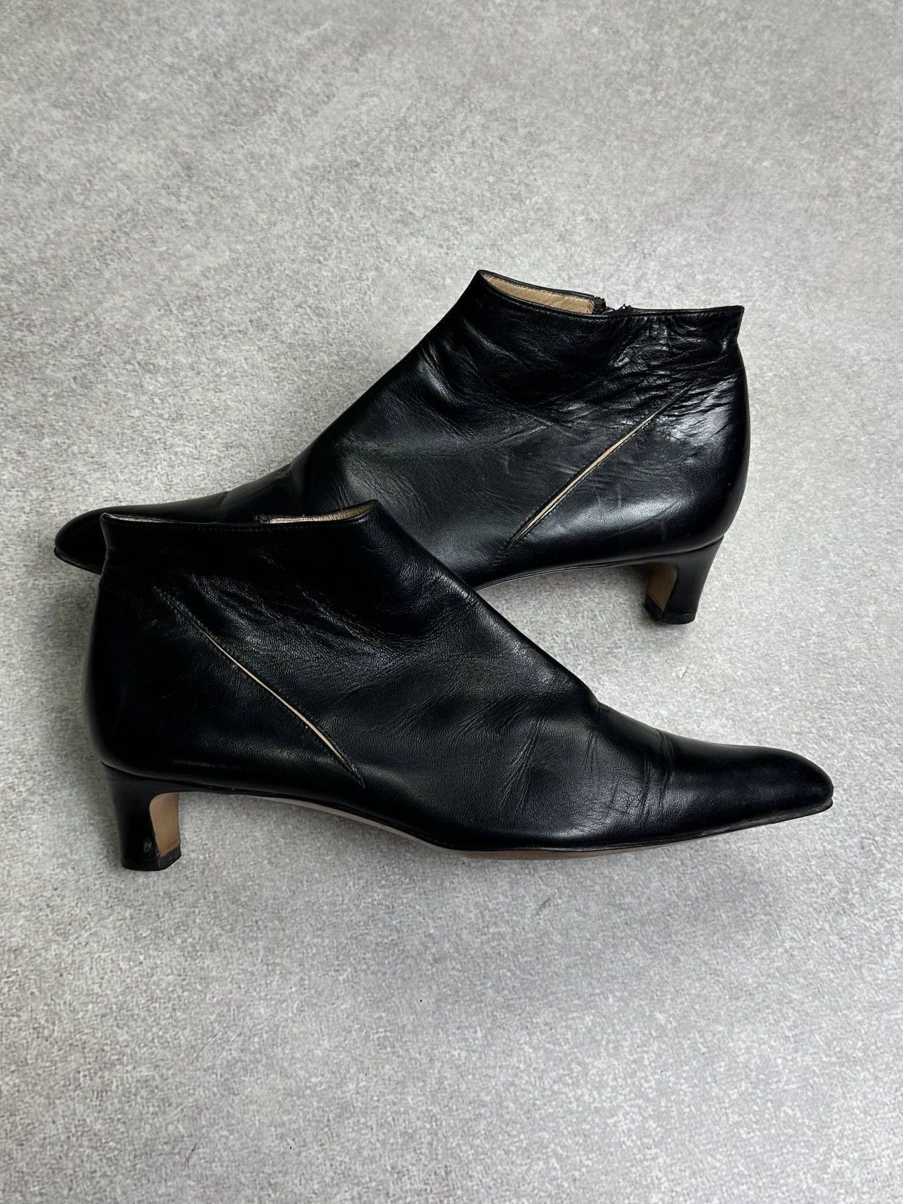 Dries Van Noten Vintage Dries Van Noten Ancle Heel Leather Spike Boots 38 Size US 8 / IT 38 - 3 Thumbnail