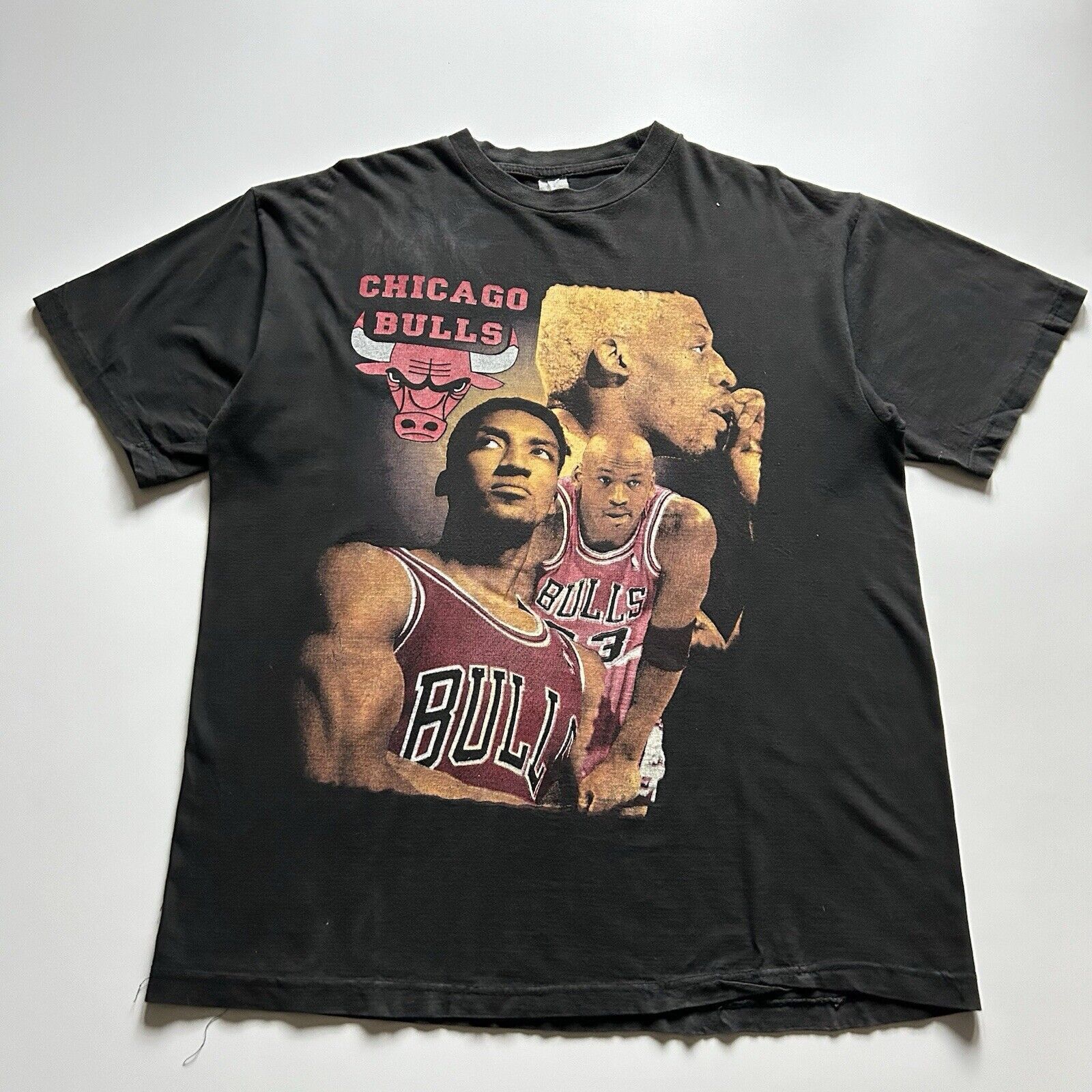 NBA × Vintage 1991' Vintage 90s Chicago Bulls Y2K tee Rare