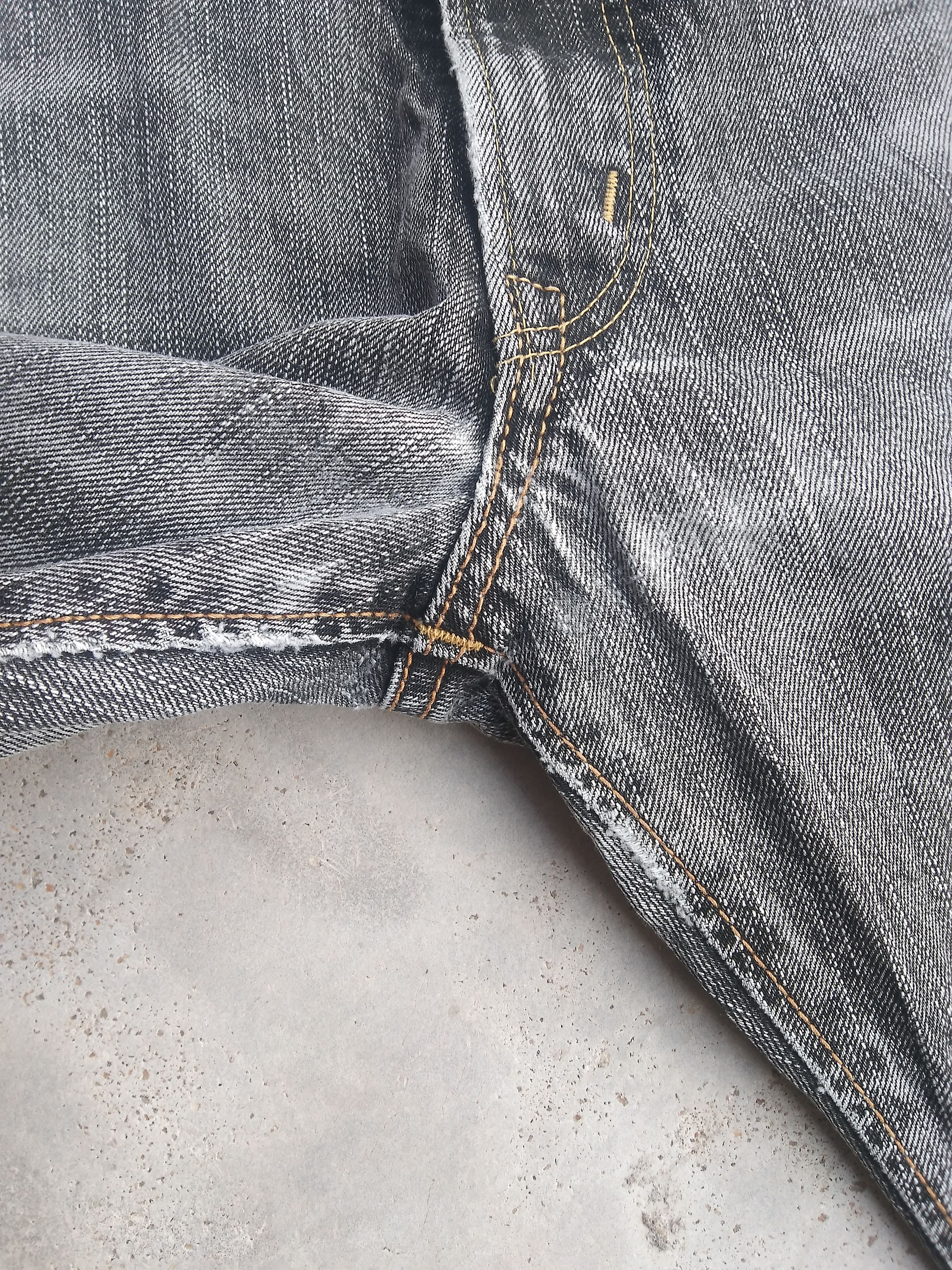 Japanese Brand Vintage Edwin Smoke Grey Faded Selvedge Redline Jeans 32x33 Size US 32 / EU 48 - 8 Thumbnail