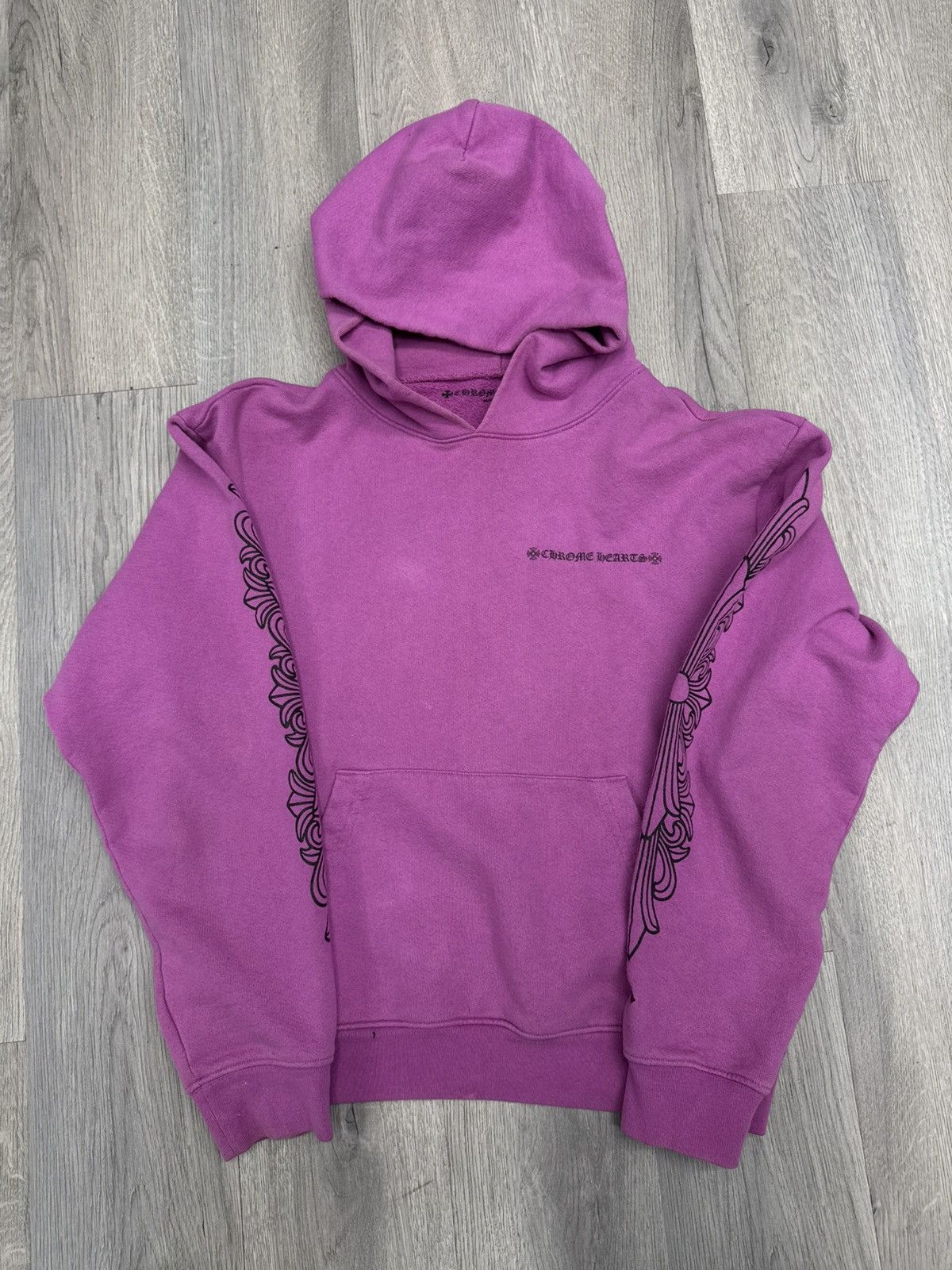 Pre-owned Chrome Hearts 99 Eyes Hoodie Size S In Purple
