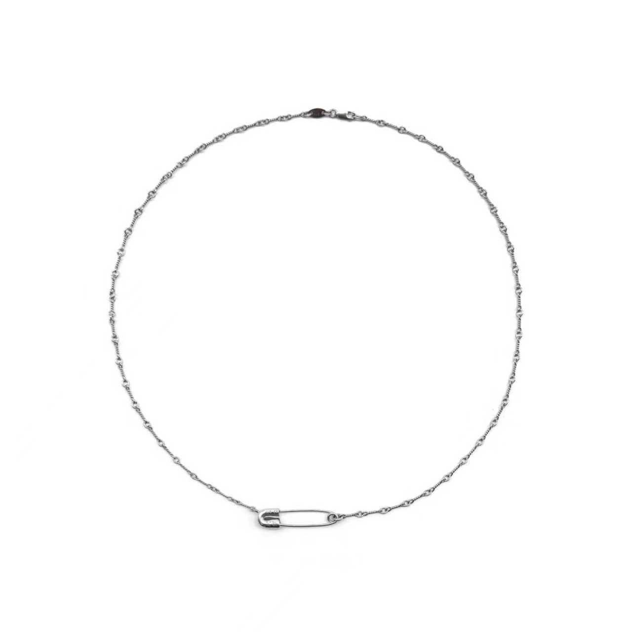 Chrome Hearts Chrome Hearts 18K White Gold Emerald Pin Safety Necklace Size ONE SIZE - 2 Thumbnail