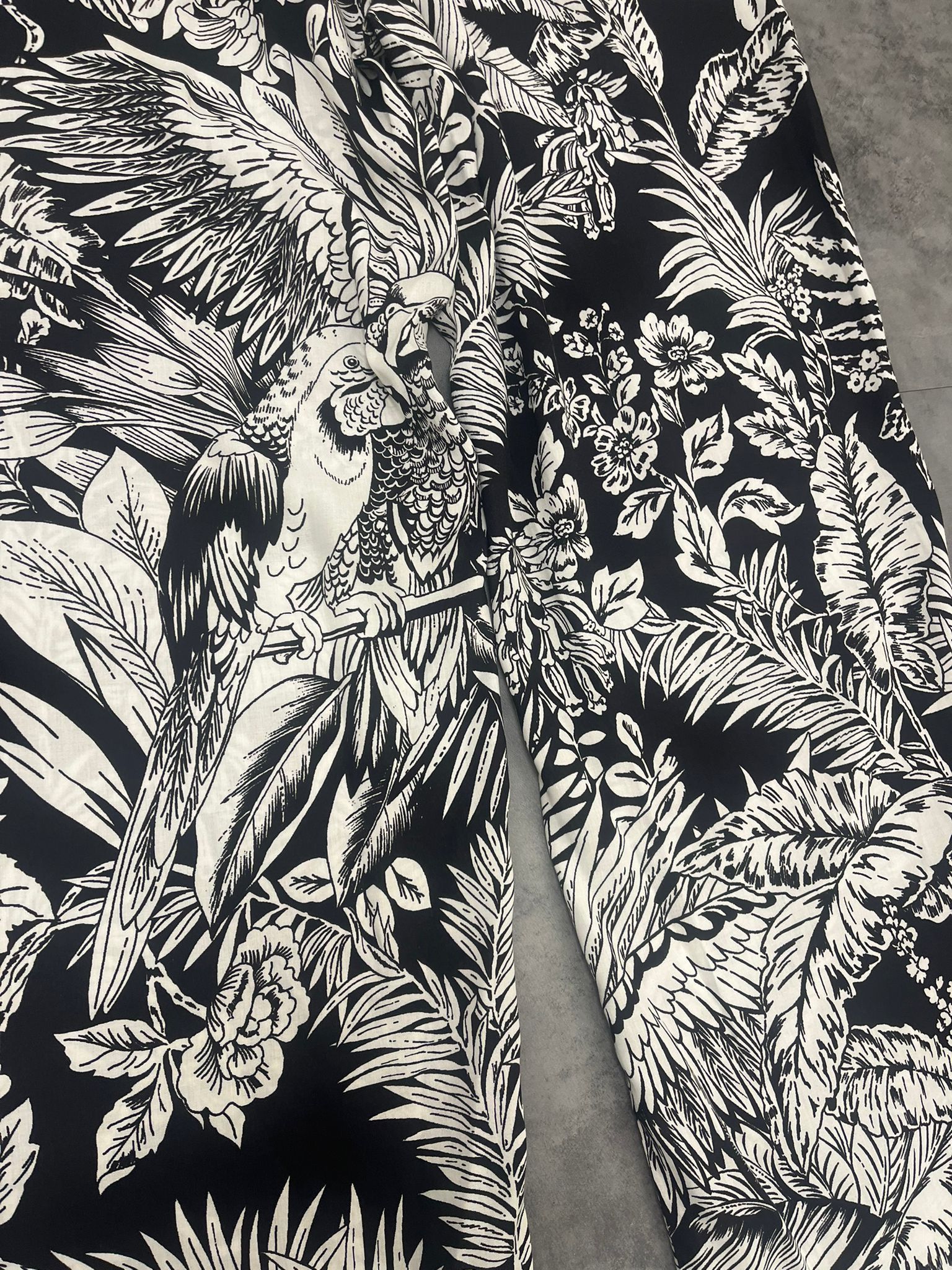 Palm Angels o1c11t2y0823 Jungla Parrots Pajama Pants in Black & White Size US 32 / EU 48 - 15 Thumbnail