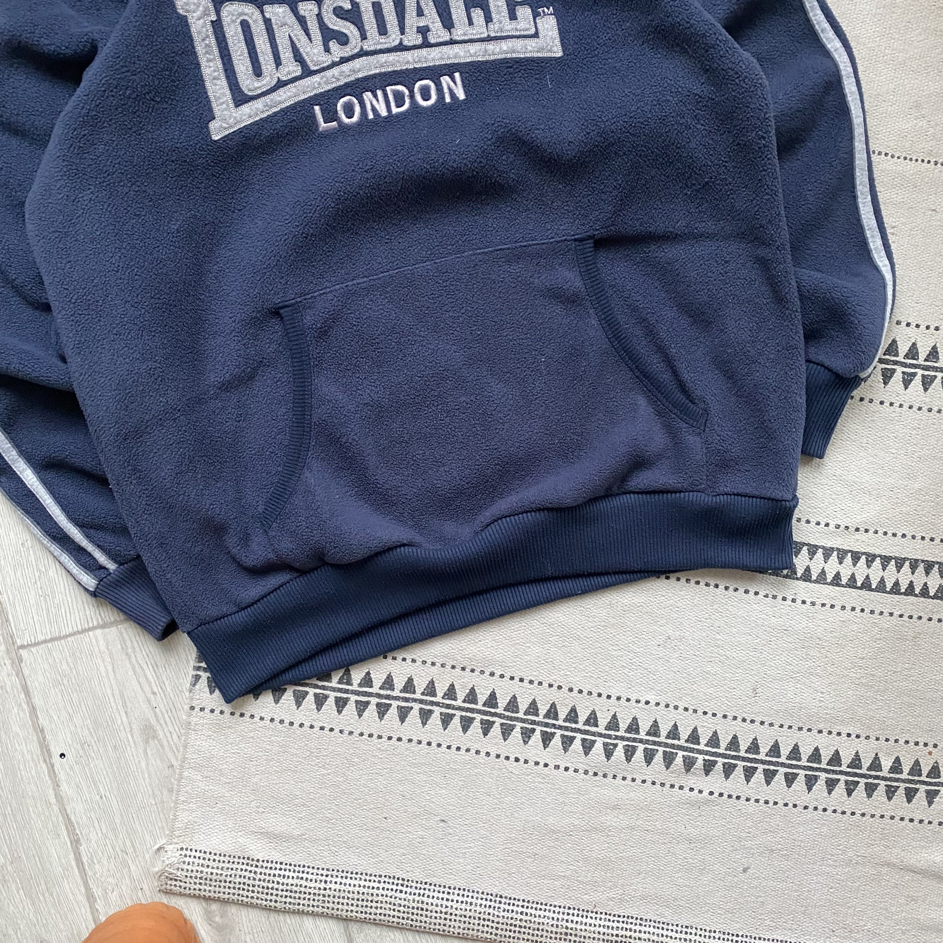 Lonsdale Vintage 90s Lansdale Fleece Boxy sweatshirt Heavy Sweater Size US M / EU 48-50 / 2 - 4 Thumbnail
