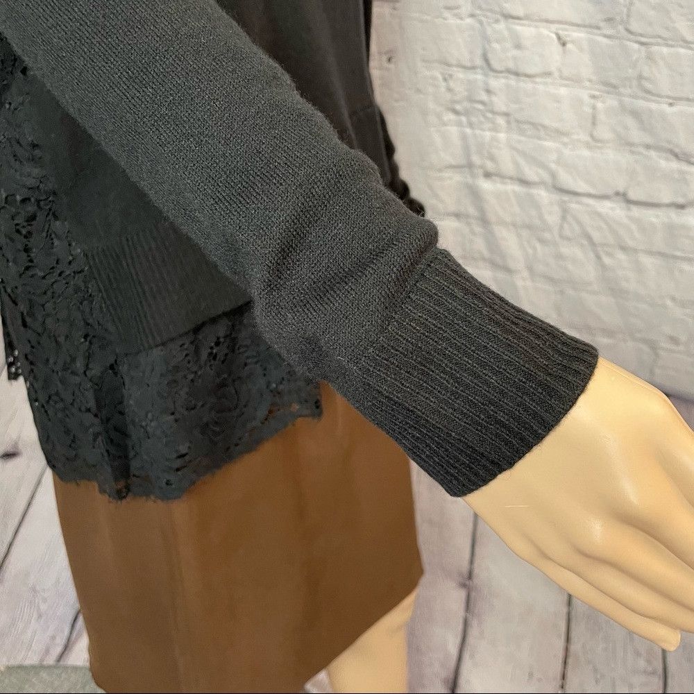 Kate Spade New Broome Street Kate Spade Pearl Turtleneck Lace Sweater Size XXS / US 00 / IT 34 - 9 Thumbnail
