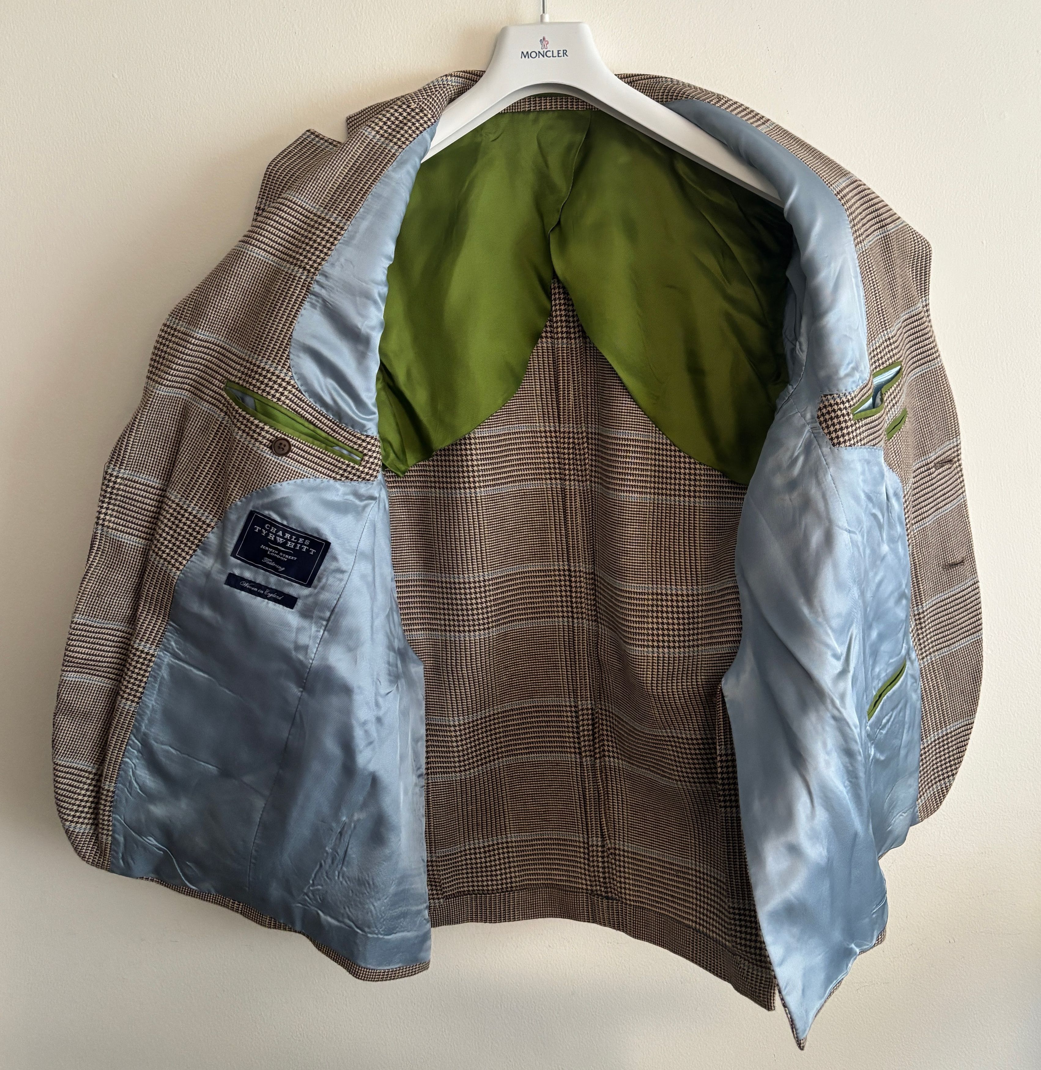 Charles Tyrwhitt $620 Brown Glen Plaid Sport Coat/Blazer - 40 Short Size 42S - 6 Thumbnail