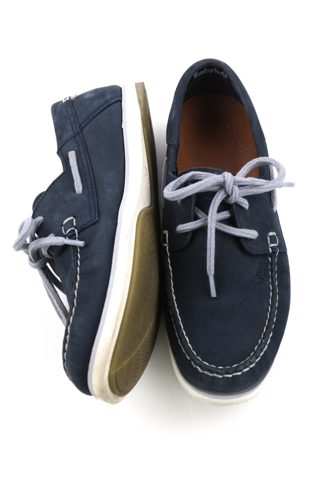 Timberland A416H UK7 Blue Leather Slip On Loafer 80997 Size US 7.5 / EU 40-41 - 6 Thumbnail