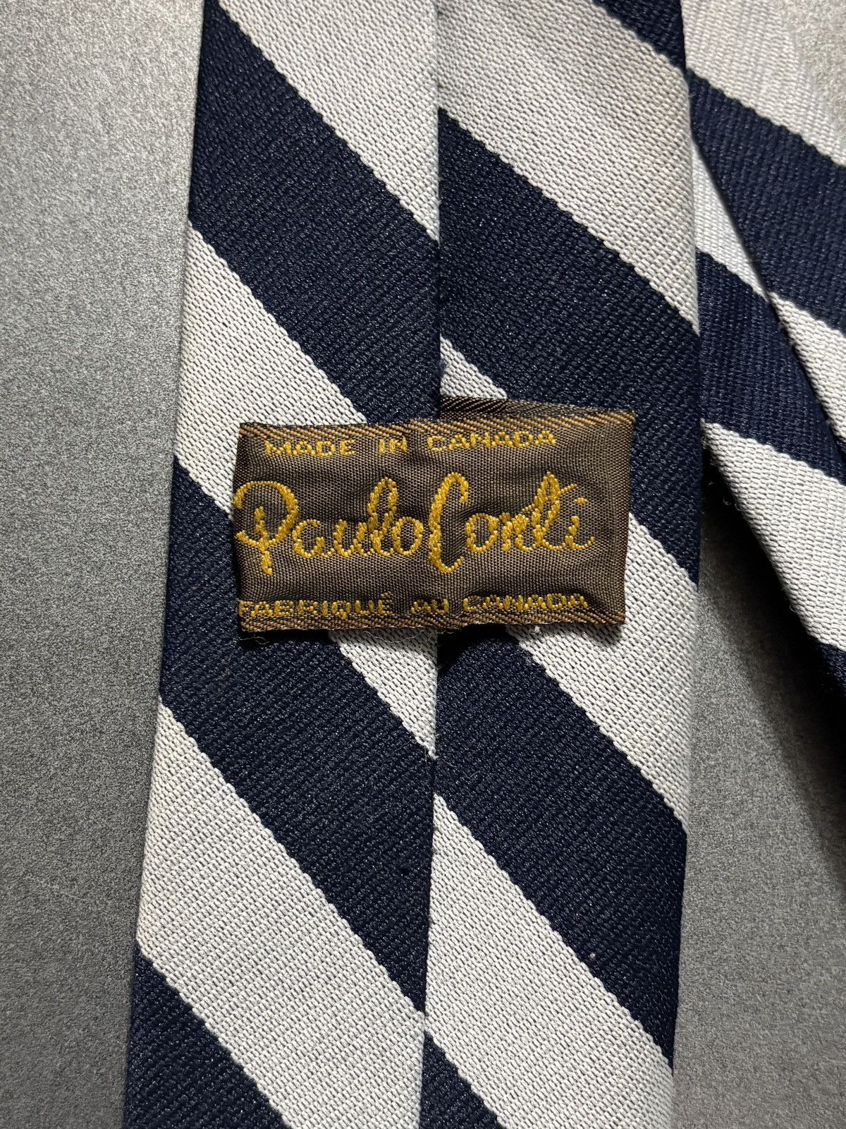 Vintage 1970s Vintage Necktie Striped Tie Paulo Conti Canada Toronto Size ONE SIZE - 4 Thumbnail