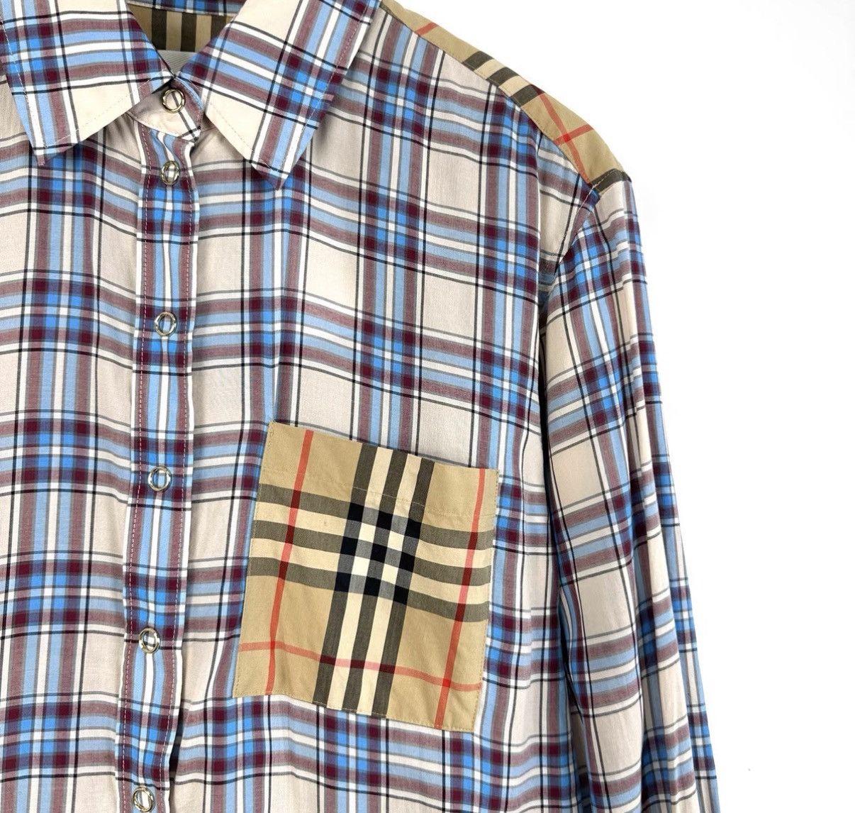Burberry Burberry / Reversible Plaid Panel Long Sleeve Shirt K12 Size XS / US 0-2 / IT 36-38 - 5 Thumbnail