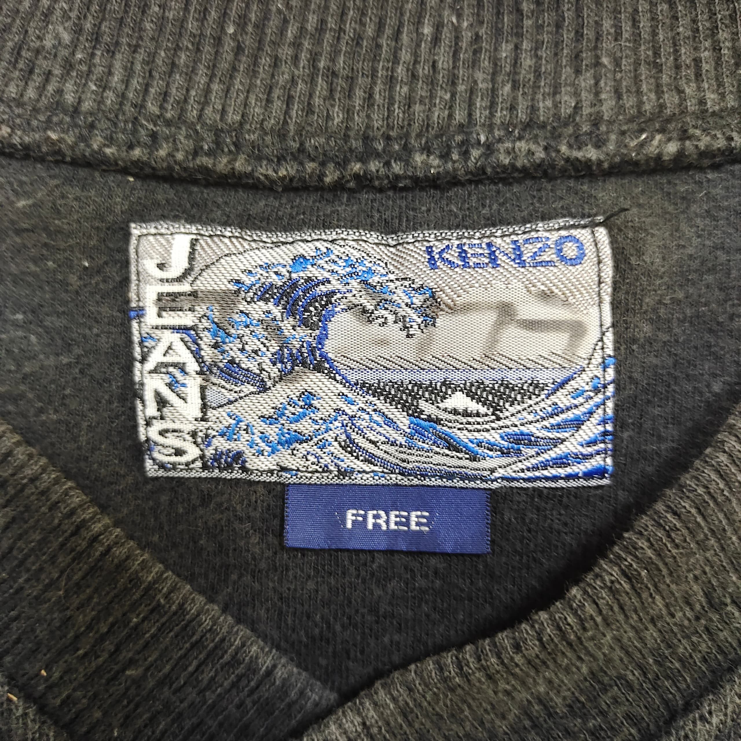 Kenzo Vintage Kenzo Sweatshirt, Kanagawa Wave Print Pullover Size US M / EU 48-50 / 2 - 9 Thumbnail