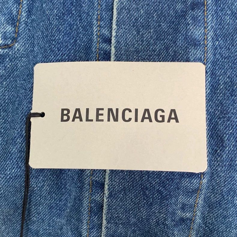 Balenciaga Balenciaga size 34 Denim paneled blue silhouette long-slee Size XXS / US 00 / IT 34 - 7 Thumbnail