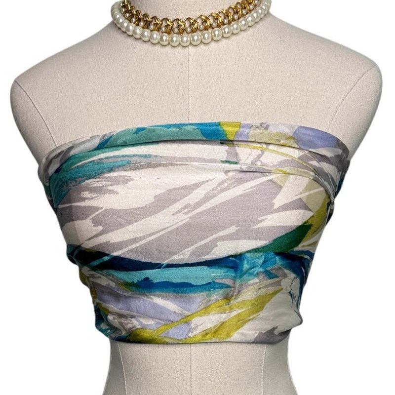 Cynthia Rowley Cynthia Rowley silk watercolor floral long scarf 12.5 x 64" Size ONE SIZE - 8 Thumbnail