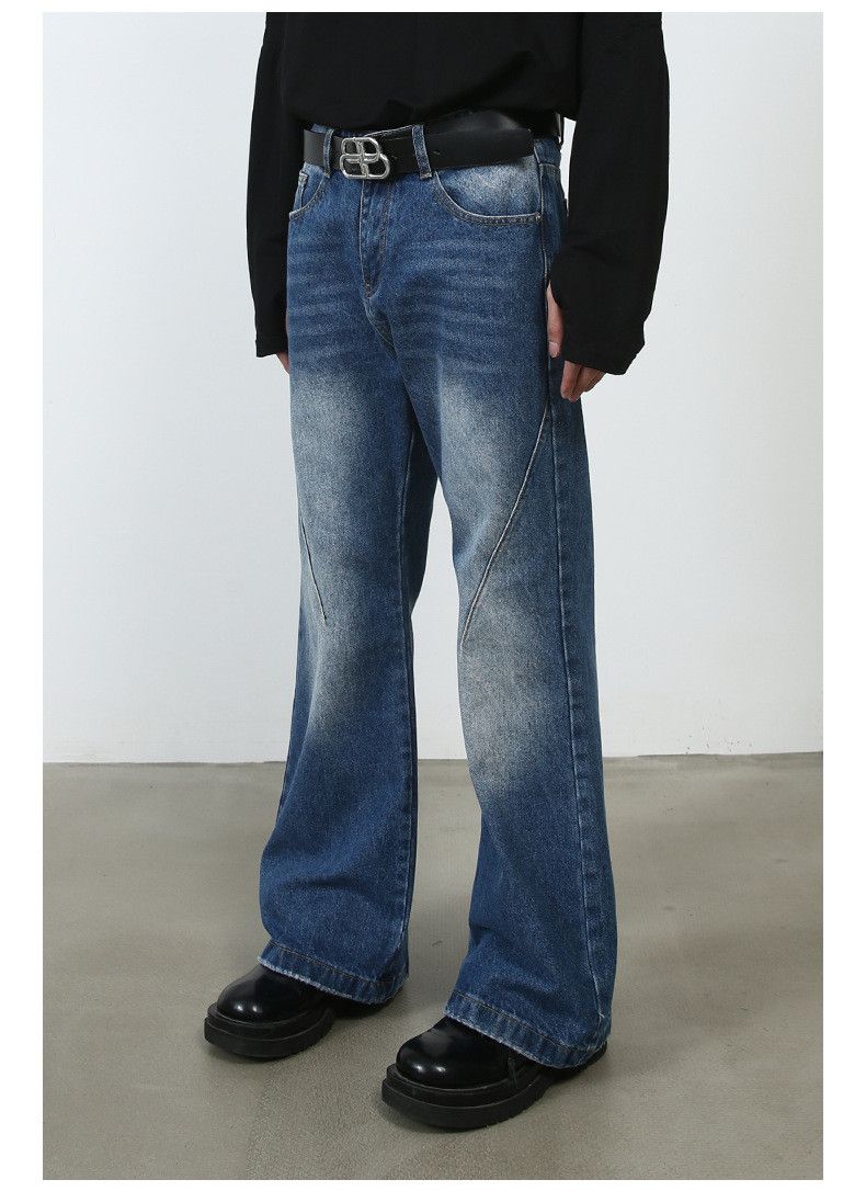 Japanese Brand Men's American street style straight flared cleanfit jeans Size US 34 / EU 50 - 2 Thumbnail