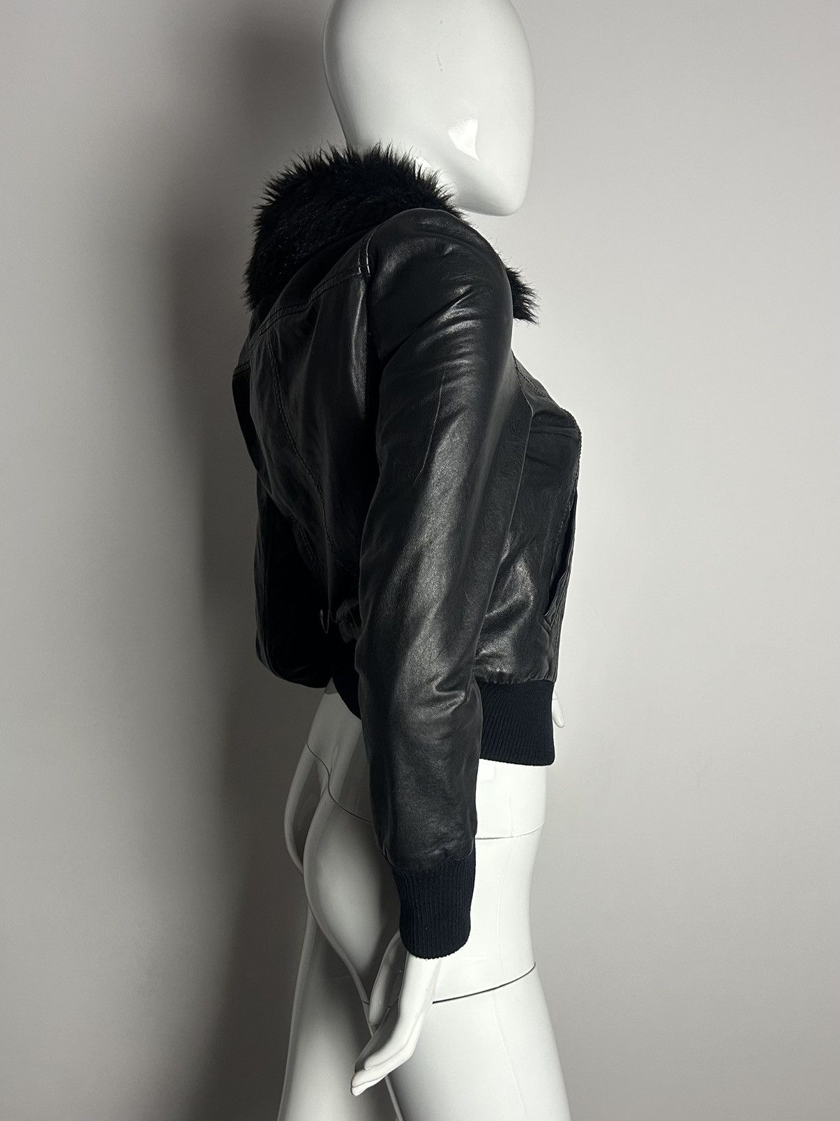 Other Vintage biker bomber leather fur jacket Size S / US 4 / IT 40 - 4 Thumbnail