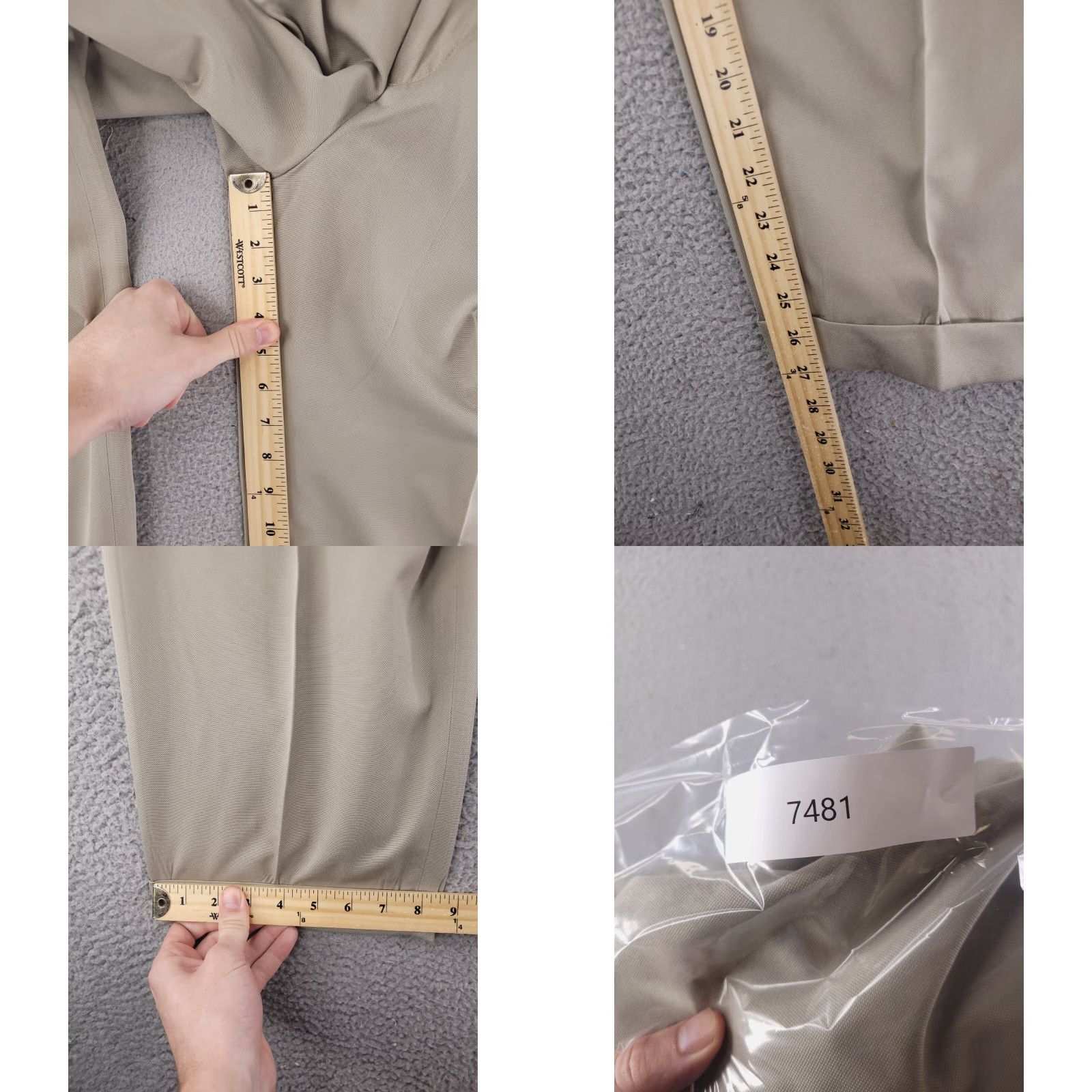 Liz Claiborne Claiborne Pants Mens 34x27 Dress Khaki Beige Pleated Straight Regular Size US 34 / EU 50 - 8 Thumbnail