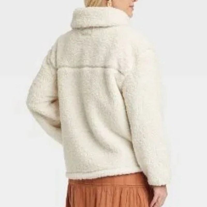 Other Universal Threads Sherpa Anorak Jacket White Women's Size S Size S / US 4 / IT 40 - 2 Thumbnail