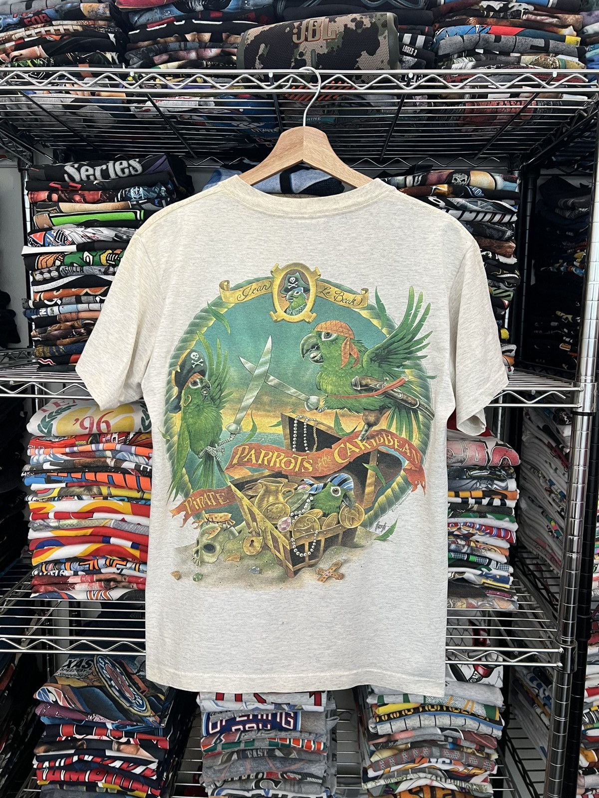 Caribbean 1991 Pirate Parrots of the Caribbean Soul Mazzotta Tee Size US M / EU 48-50 / 2 - 2 Thumbnail