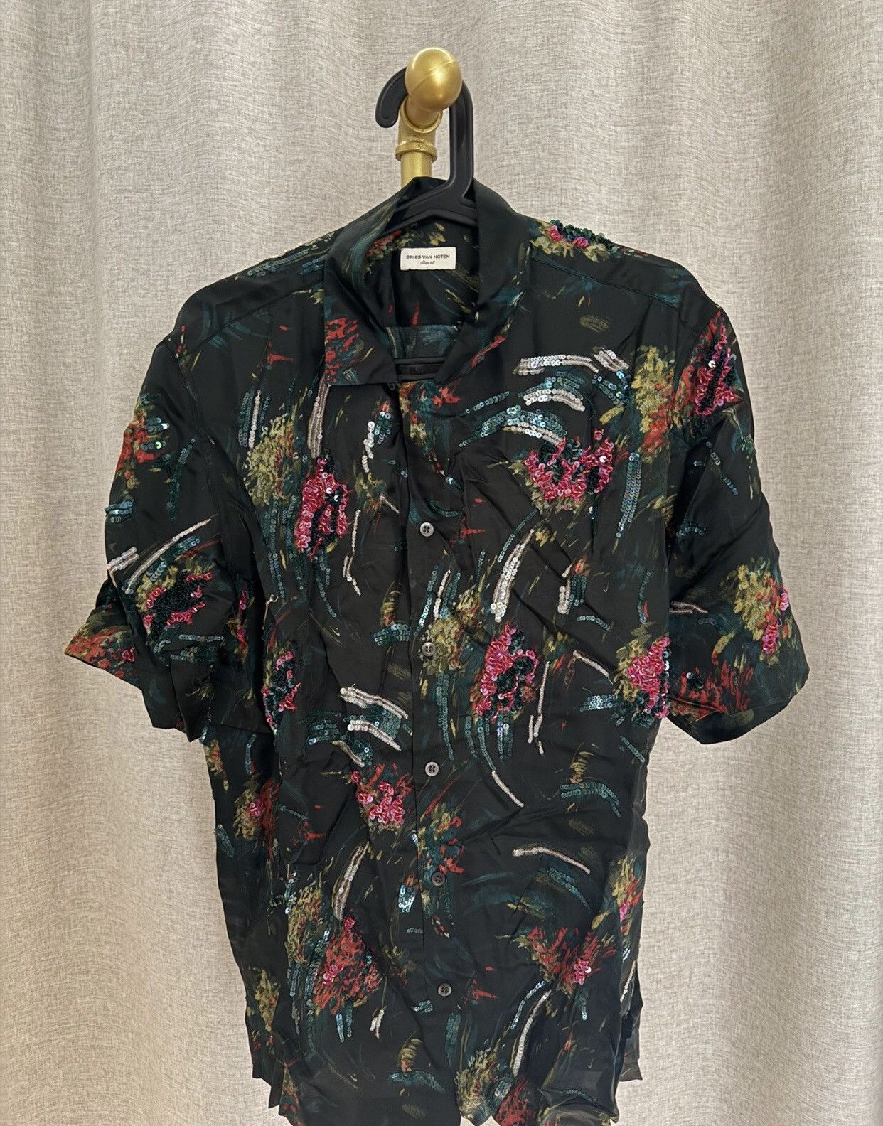 Dries Van Noten Dries van noten Embroidered short-sleeved shirt Size US M / EU 48-50 / 2 - 3 Thumbnail