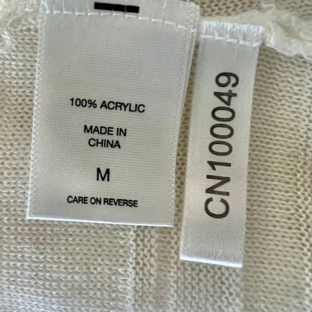 Other New York & Co Cream Sheer Knit Button Cardigan Sweater sz M Size M / US 6-8 / IT 42-44 - 4 Thumbnail