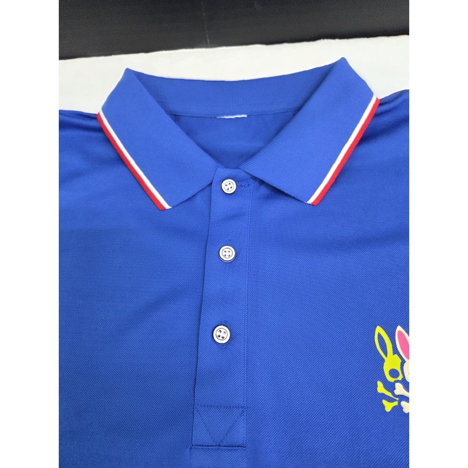 Psycho Bunny Psycho Bunny Polo Shirt Blue 2XL Men's Short Sleeve Casual Polo Shirt Solid Logo Bunny 100% Polyester Knit Size US XXL / EU 58 / 5 - 2 Thumbnail