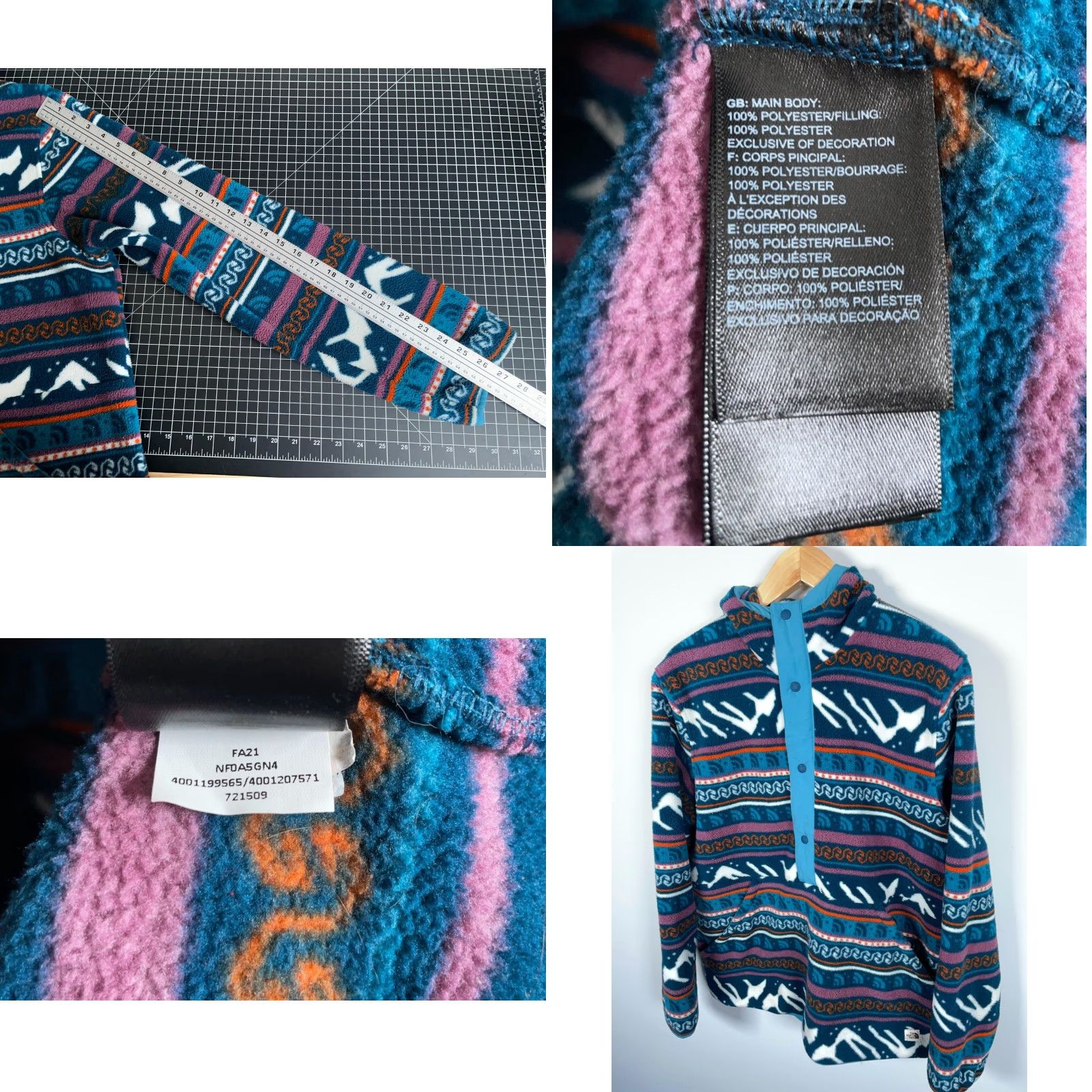 The North Face The North Face Carbondale 1/4 Snap Fleece Pullover Men’s XL Fair Isle Hooded Shirt Size US XL / EU 56 / 4 - 8 Thumbnail