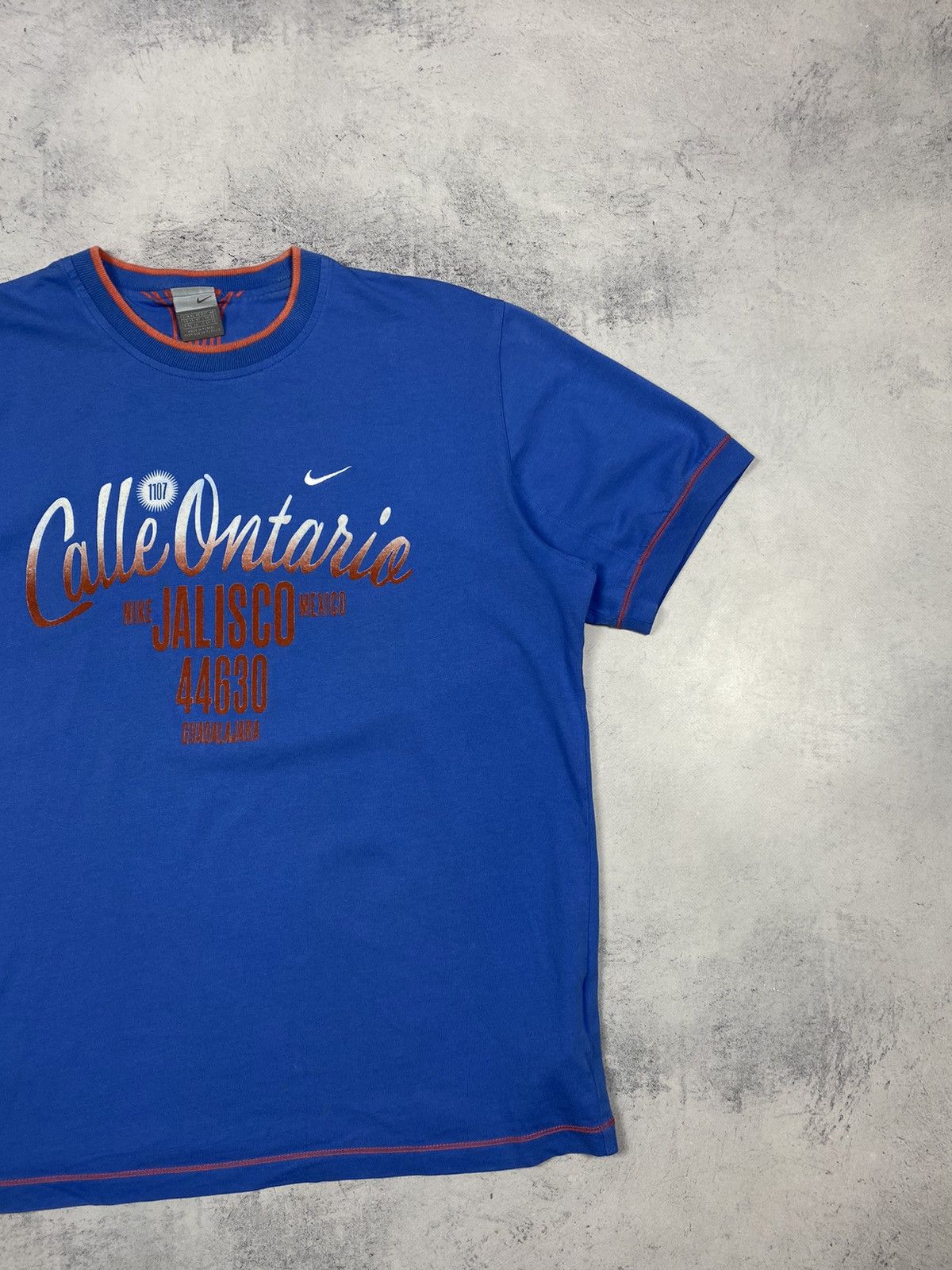 Nike Vintage 90 Nike Calle Ontario Jalisco Mexico Swoosh T Shirt Size US XL / EU 56 / 4 - 4 Thumbnail