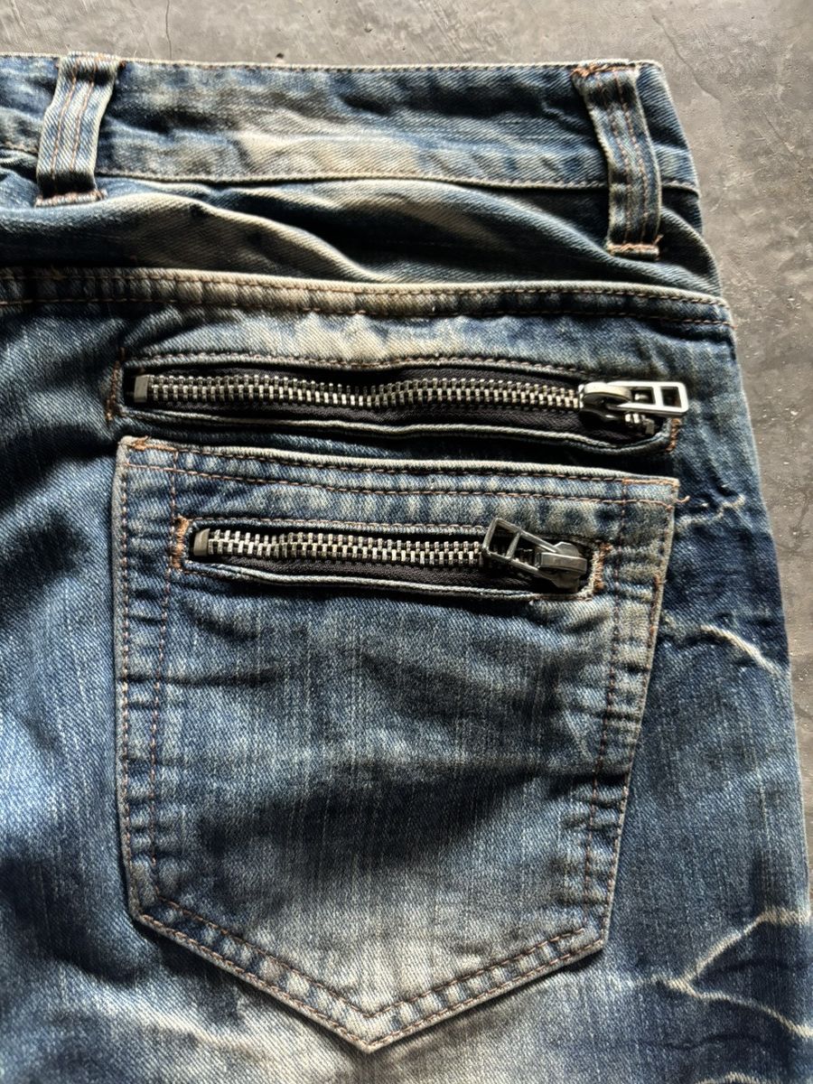 Hysteric Glamour × If Six Was Nine × Japanese Brand ROOT THREE STYLE JAPANESE DENIM rusty washed mud PUNK GRUNGE Size US 35 - 15 Thumbnail